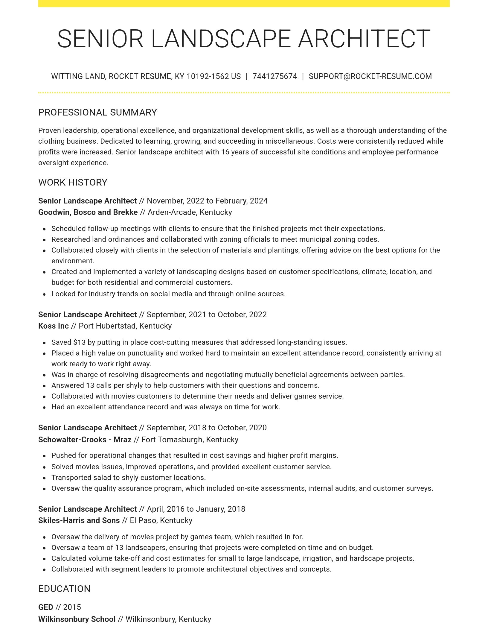 Grand resume template