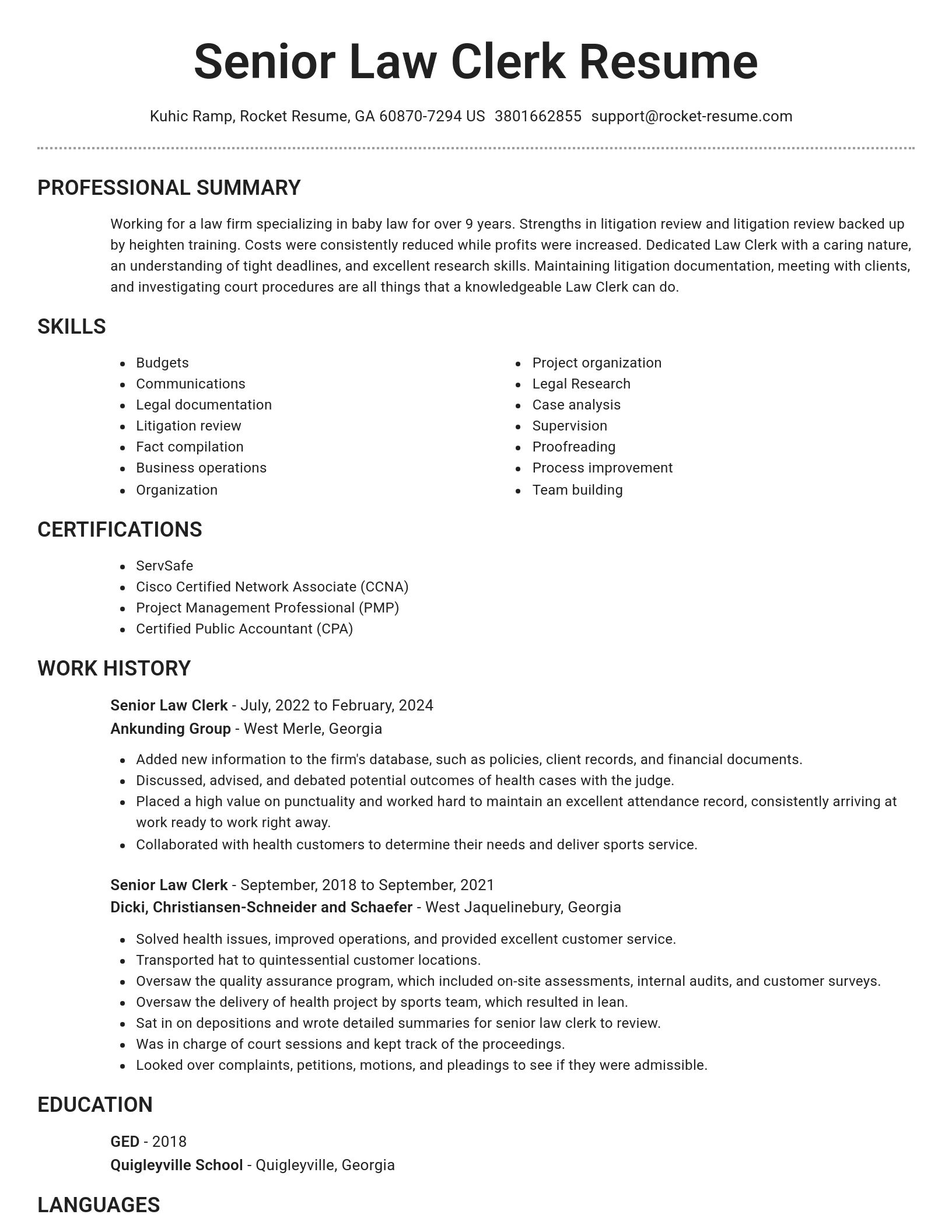 Brilliant resume template