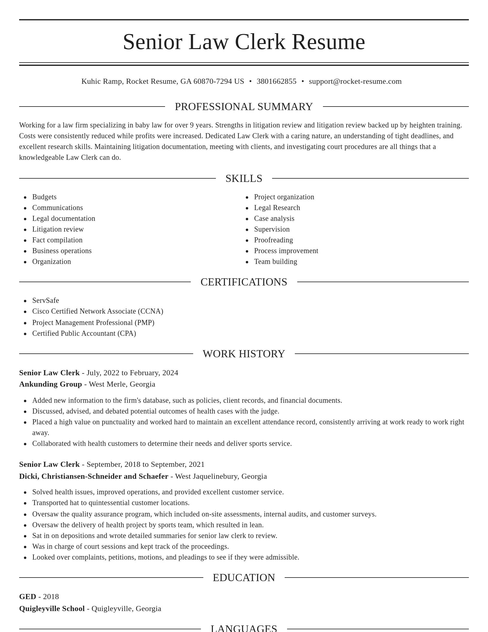Elegant resume template