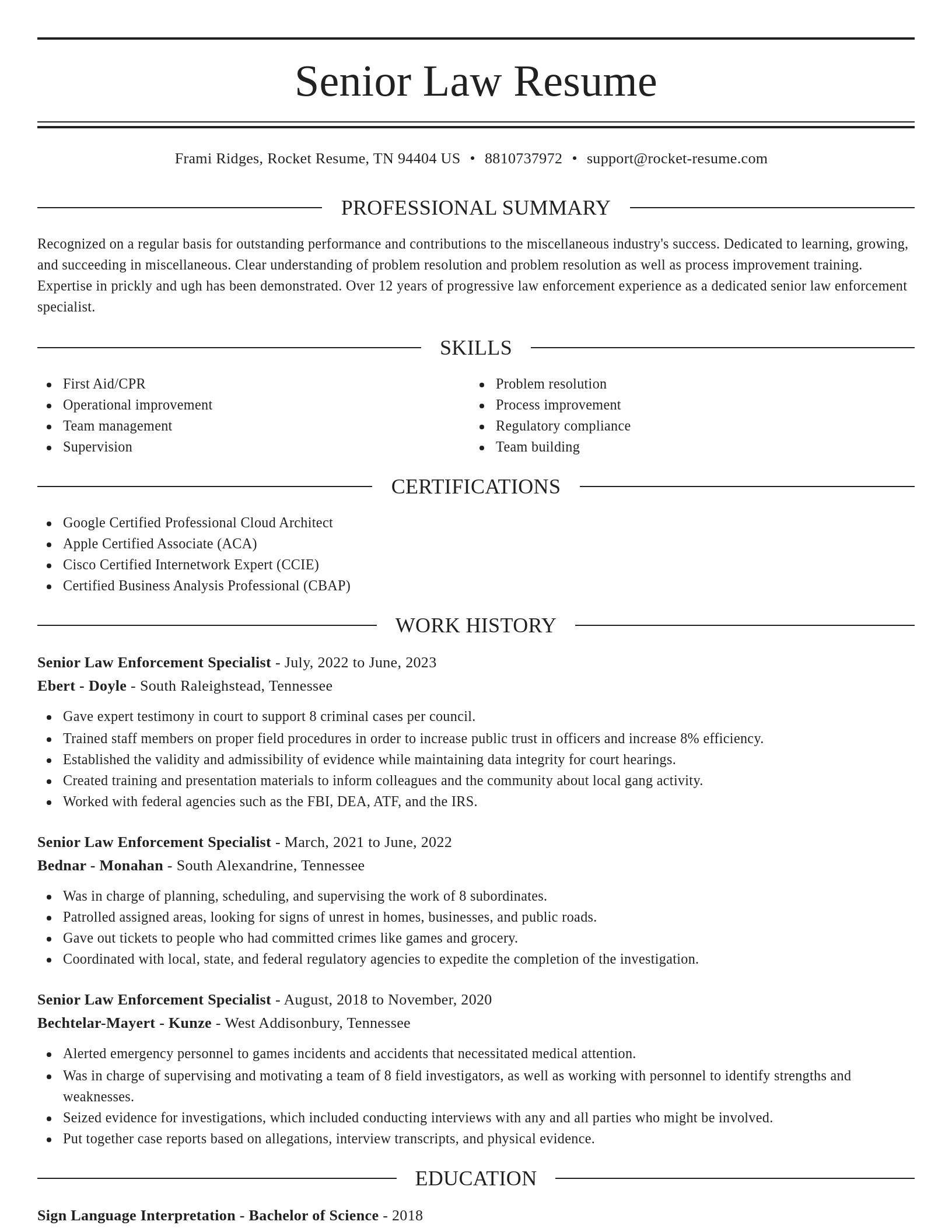 Elegant resume template