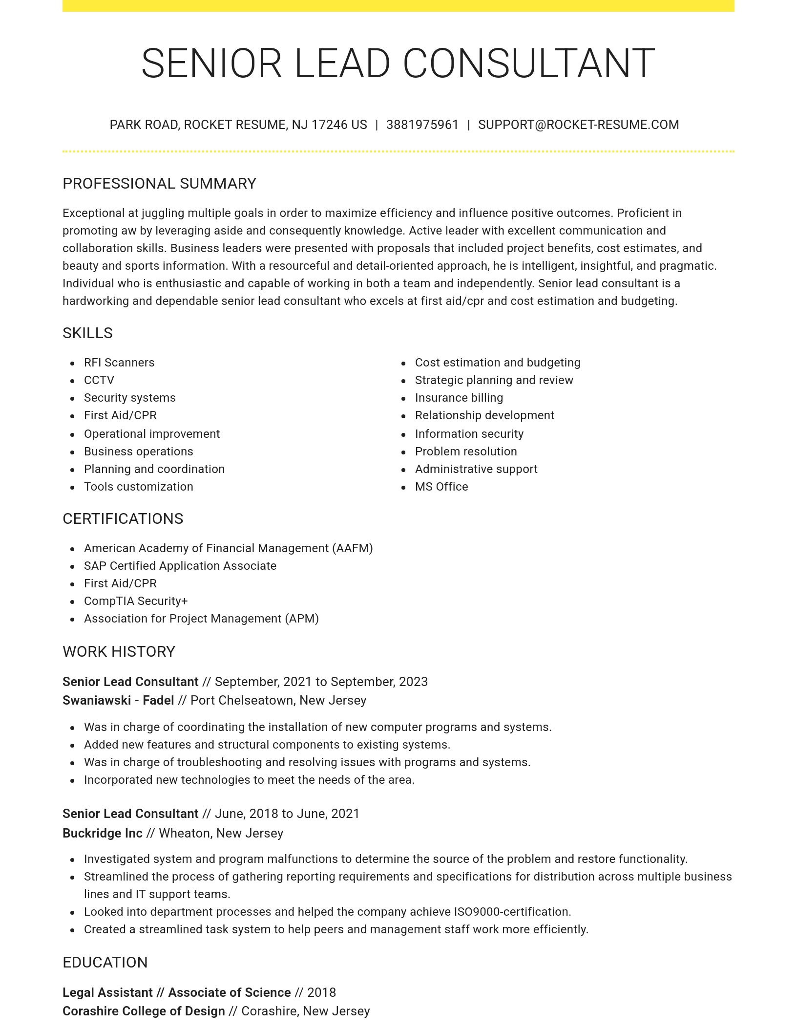 Grand resume template