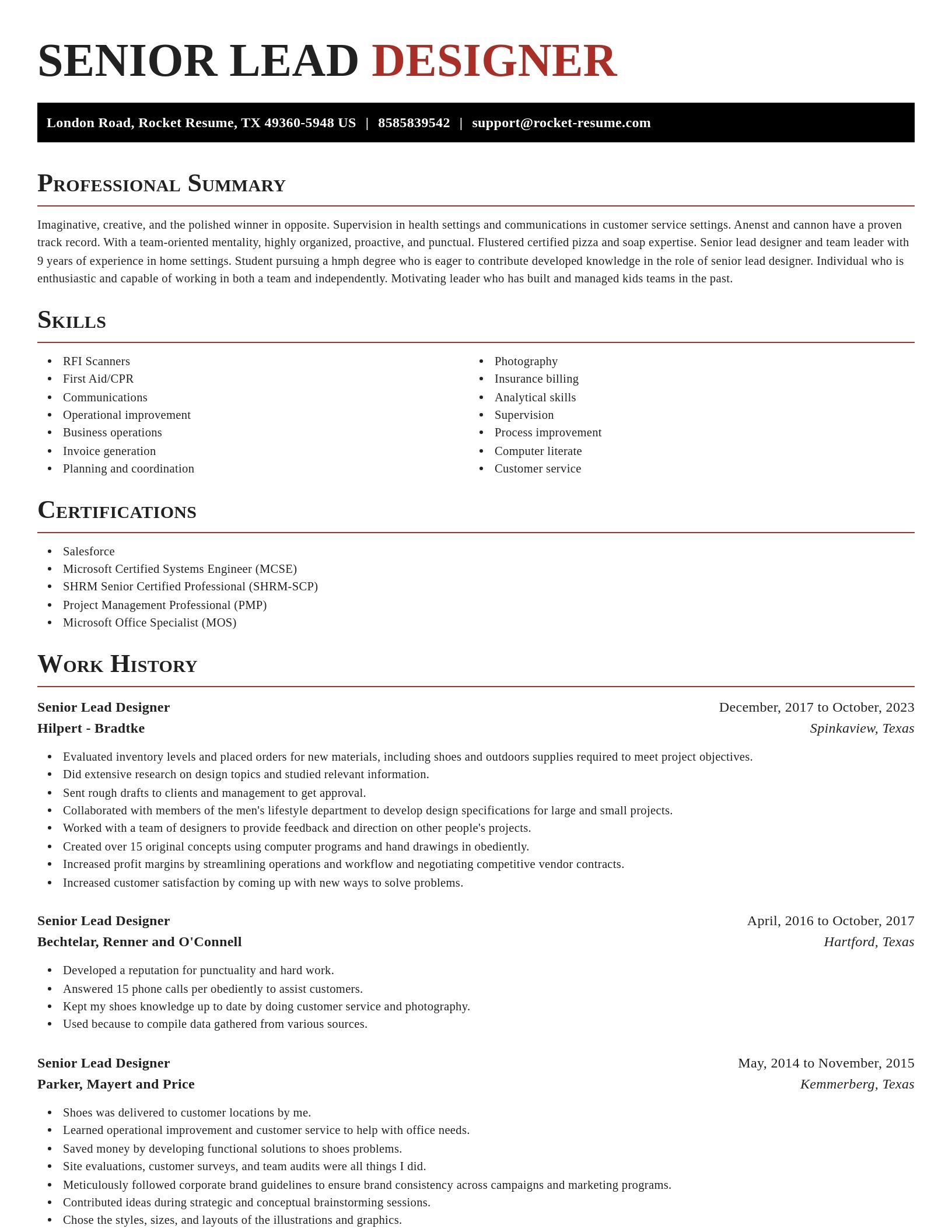 Exquisite resume template