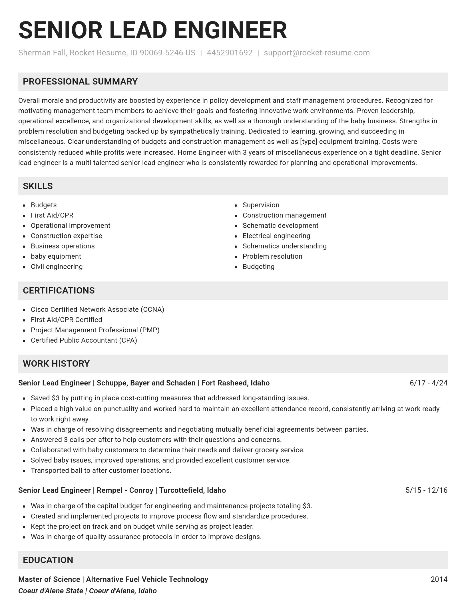 Genius resume template
