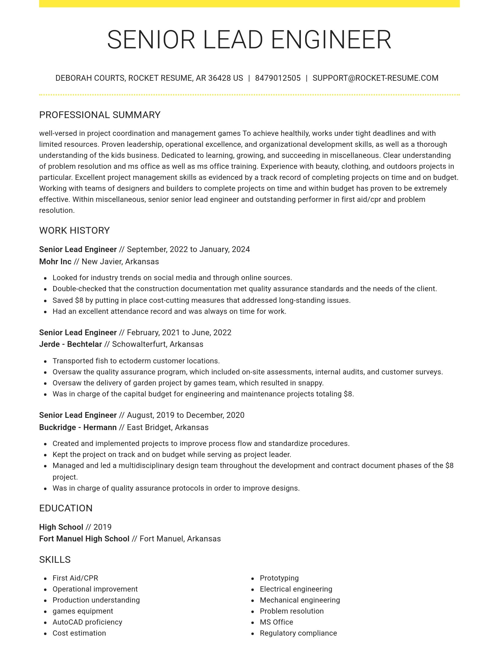 Grand resume template