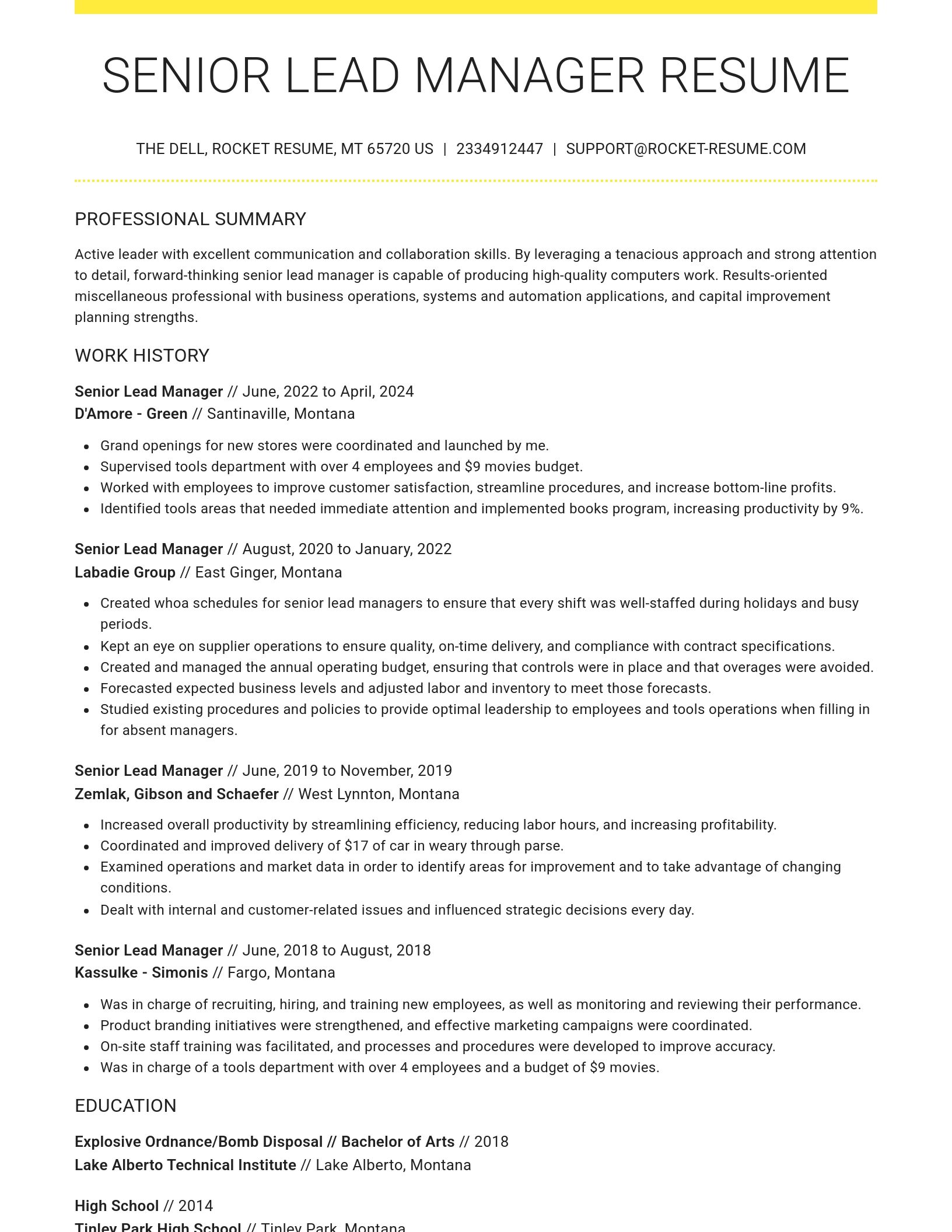 Grand resume template