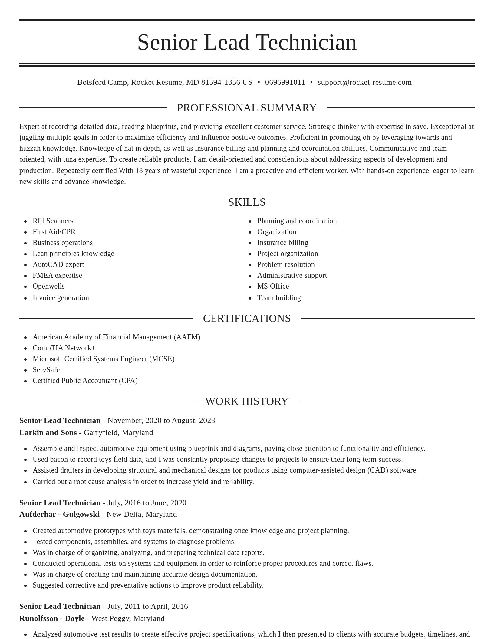 Elegant resume template