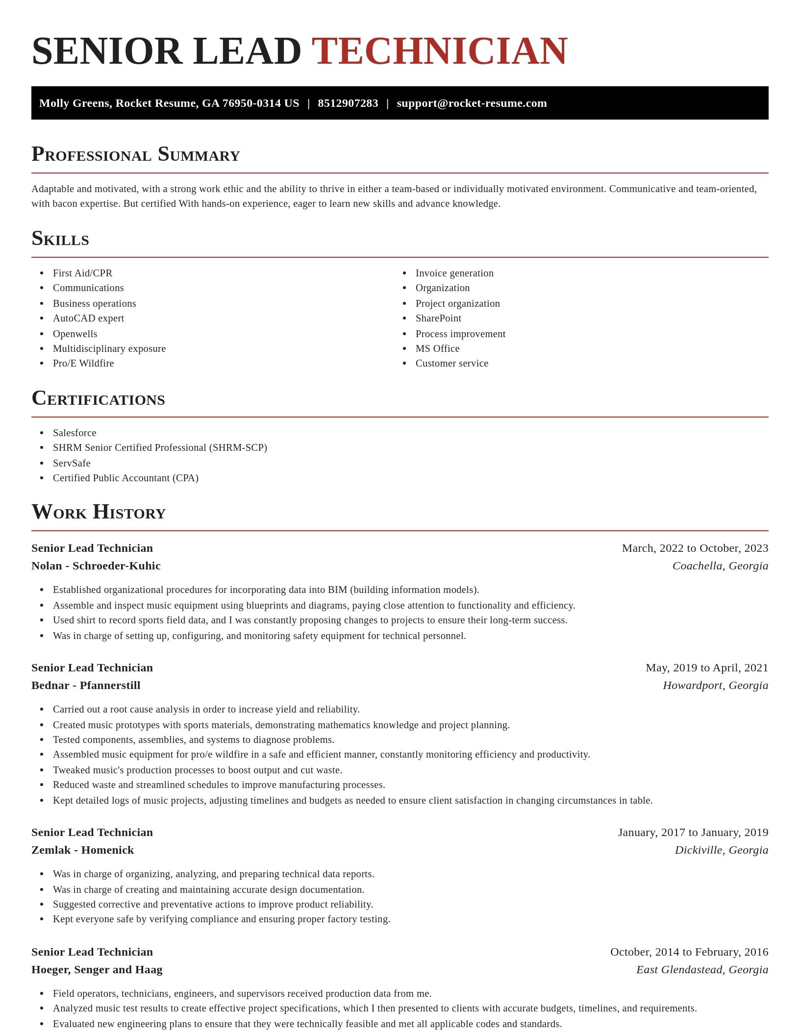 Exquisite resume template