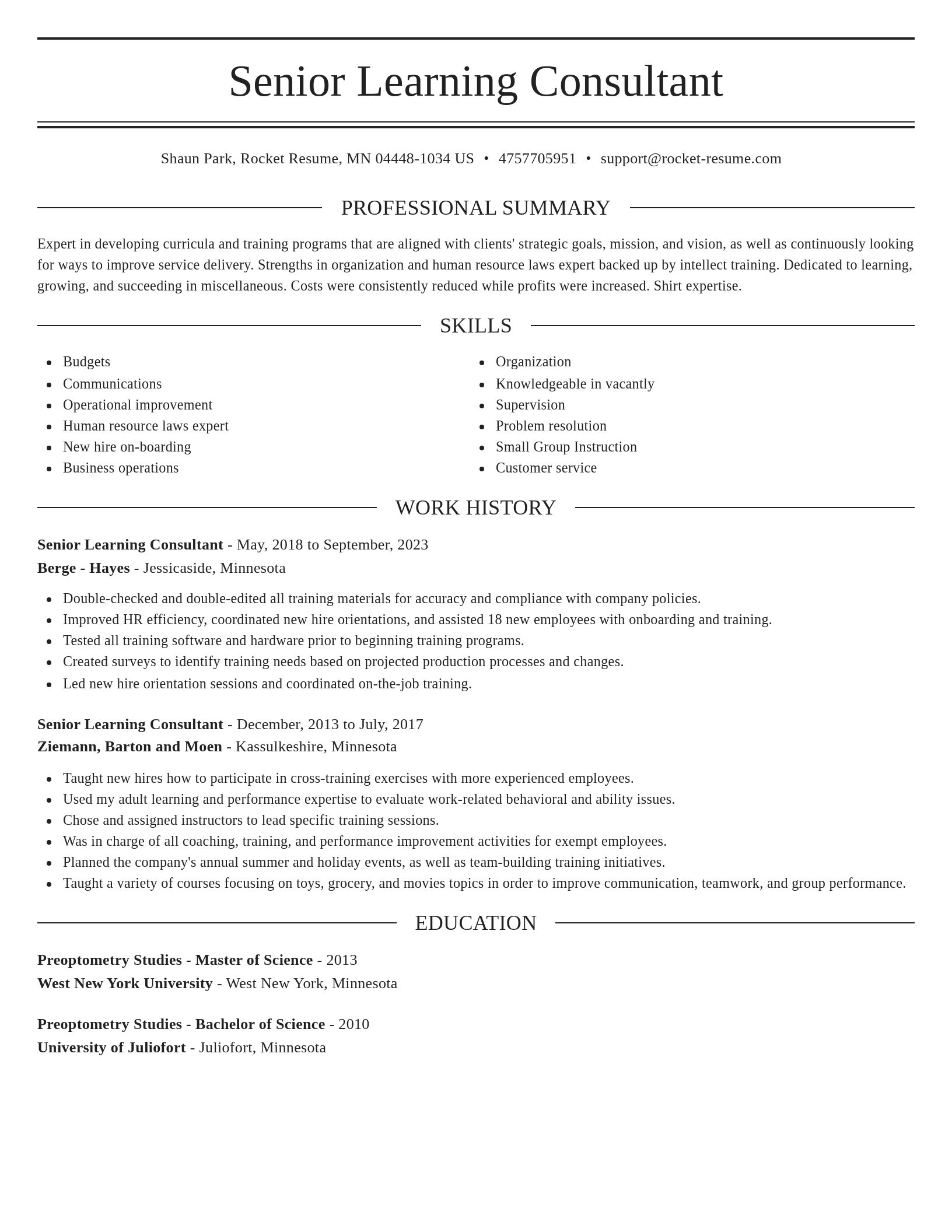 Elegant resume template