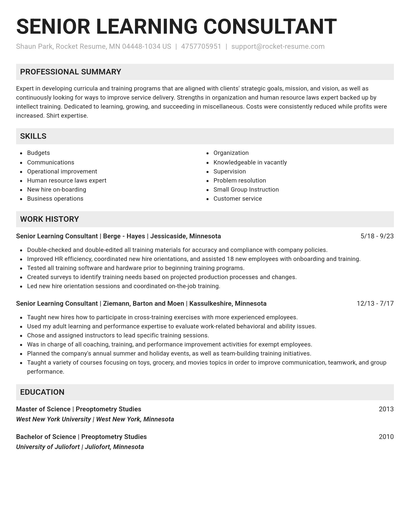 Genius resume template