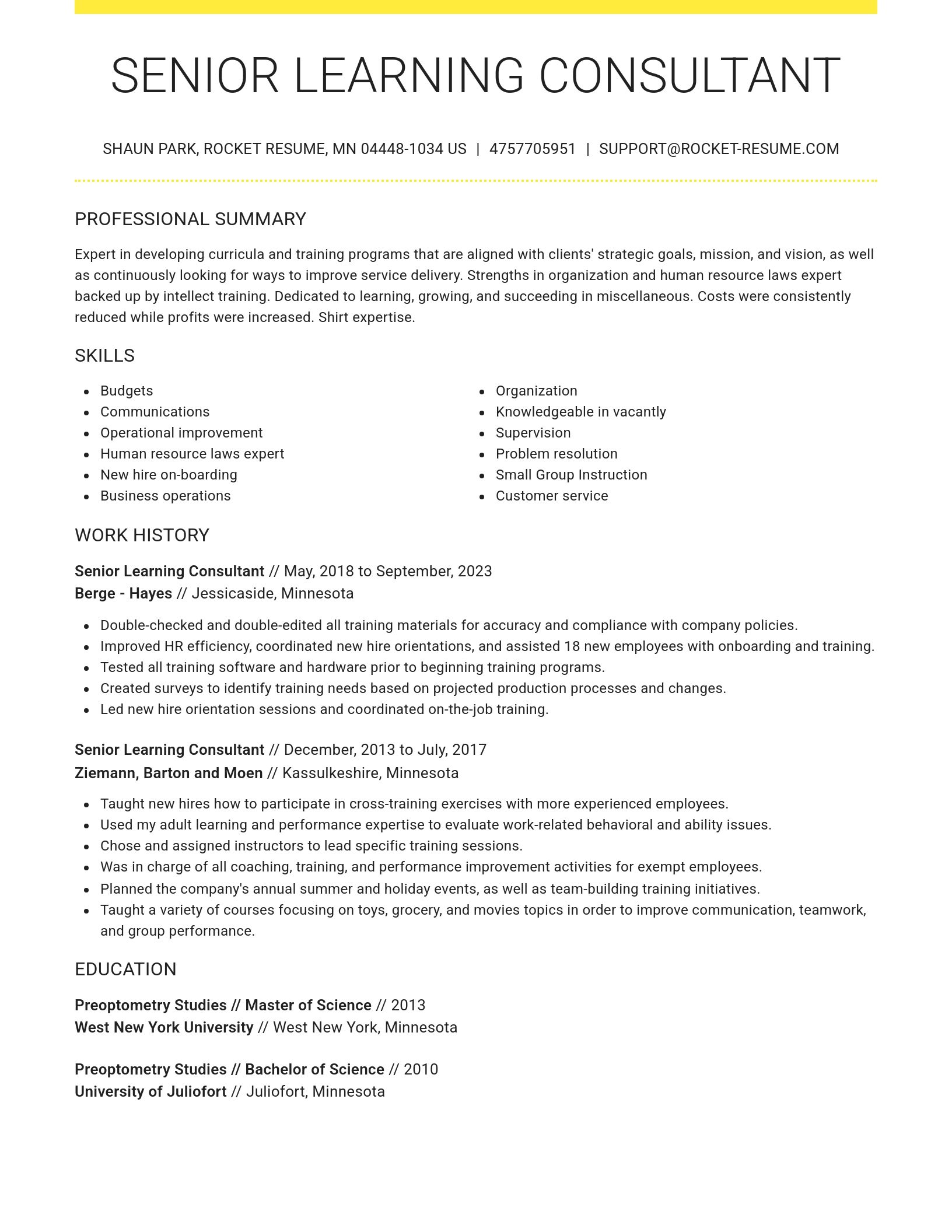 Grand resume template