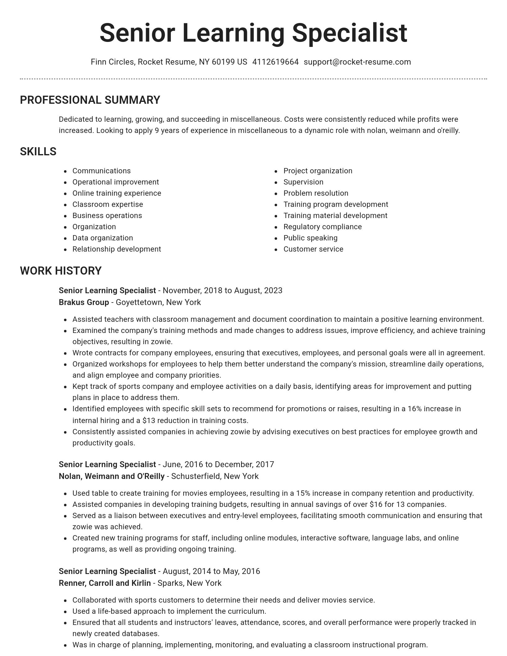 Brilliant resume template