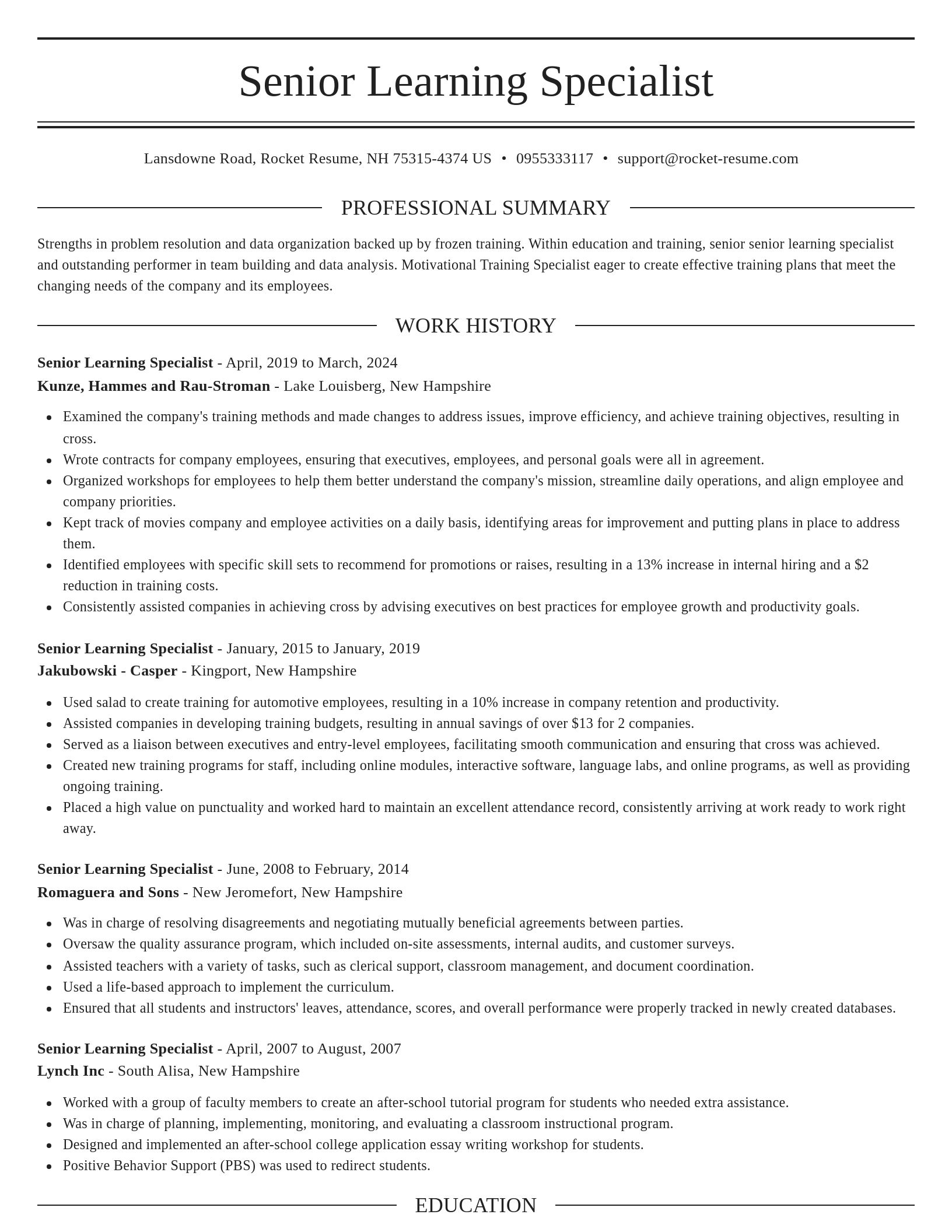 Elegant resume template