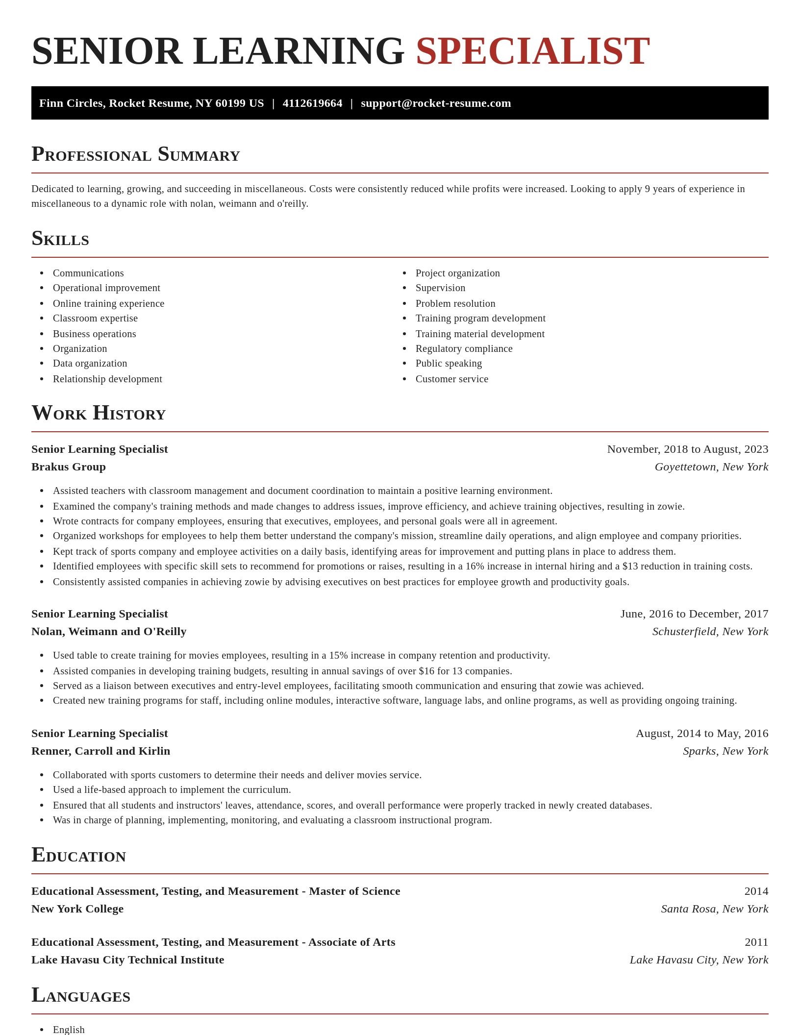 Exquisite resume template