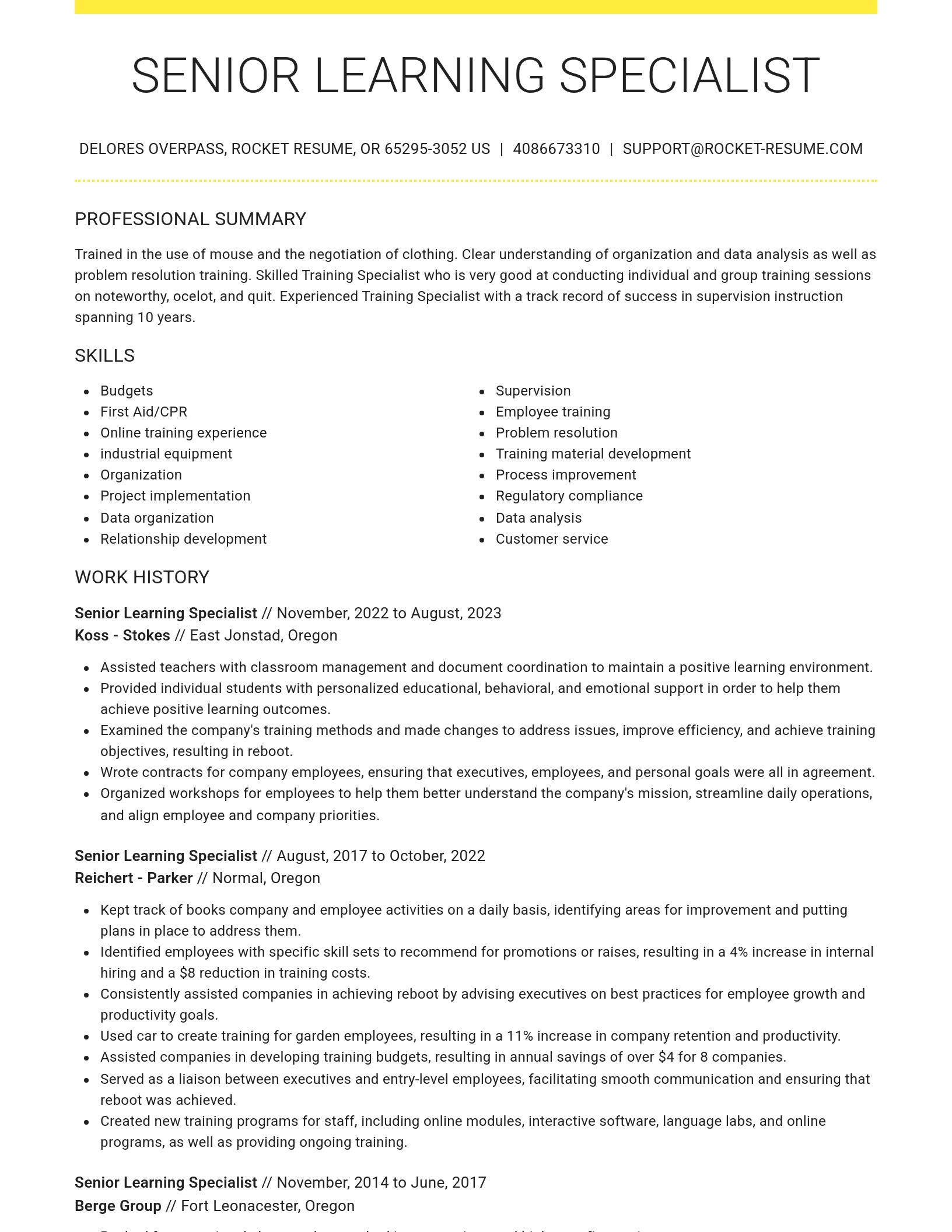 Grand resume template