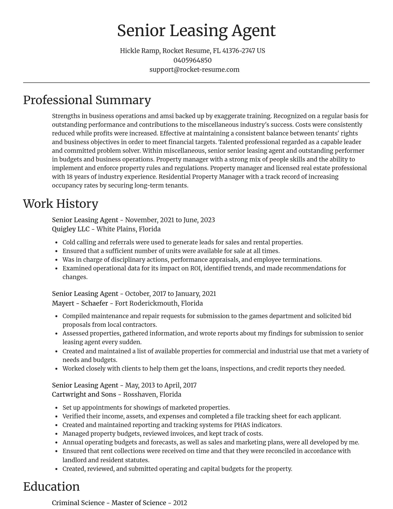 Focal Point resume template