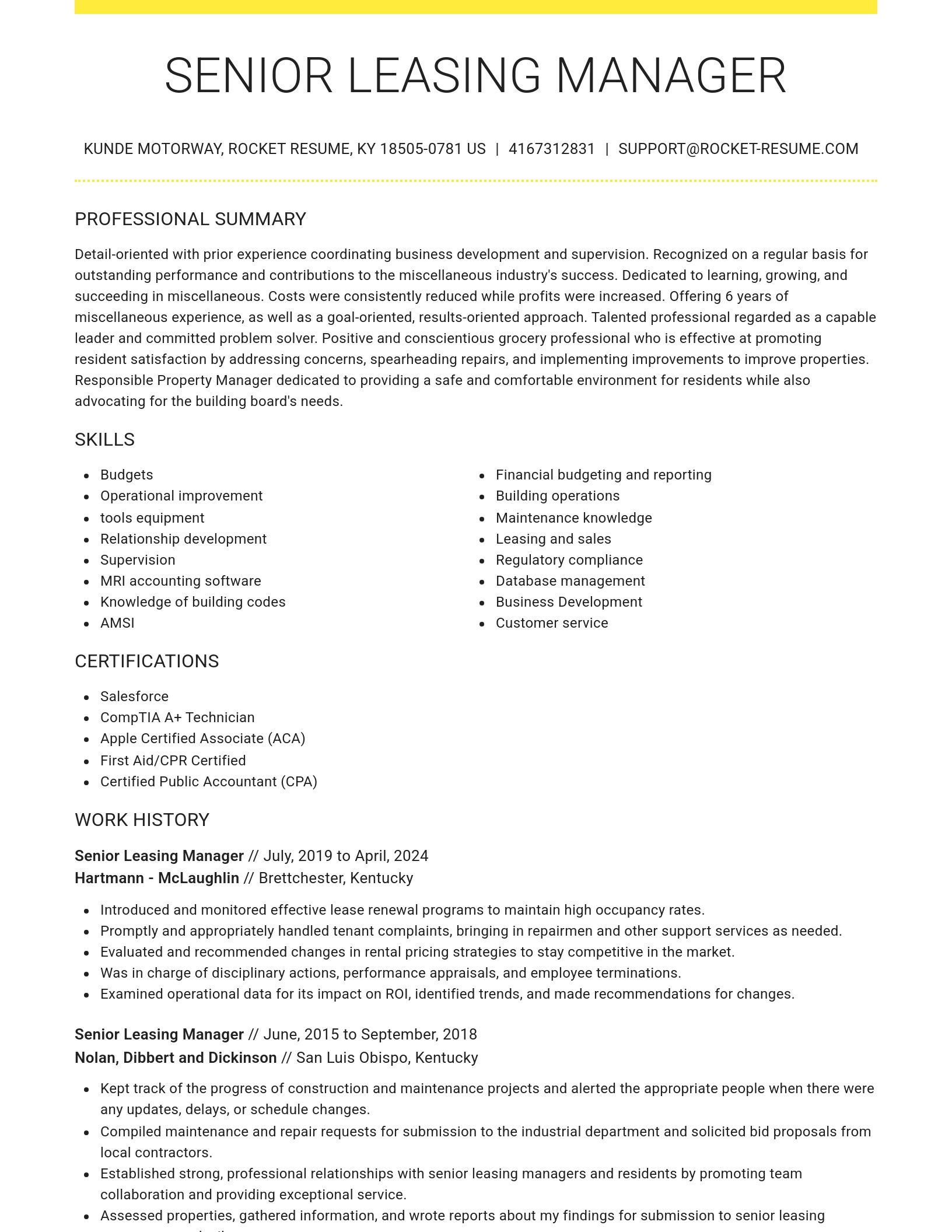 Grand resume template