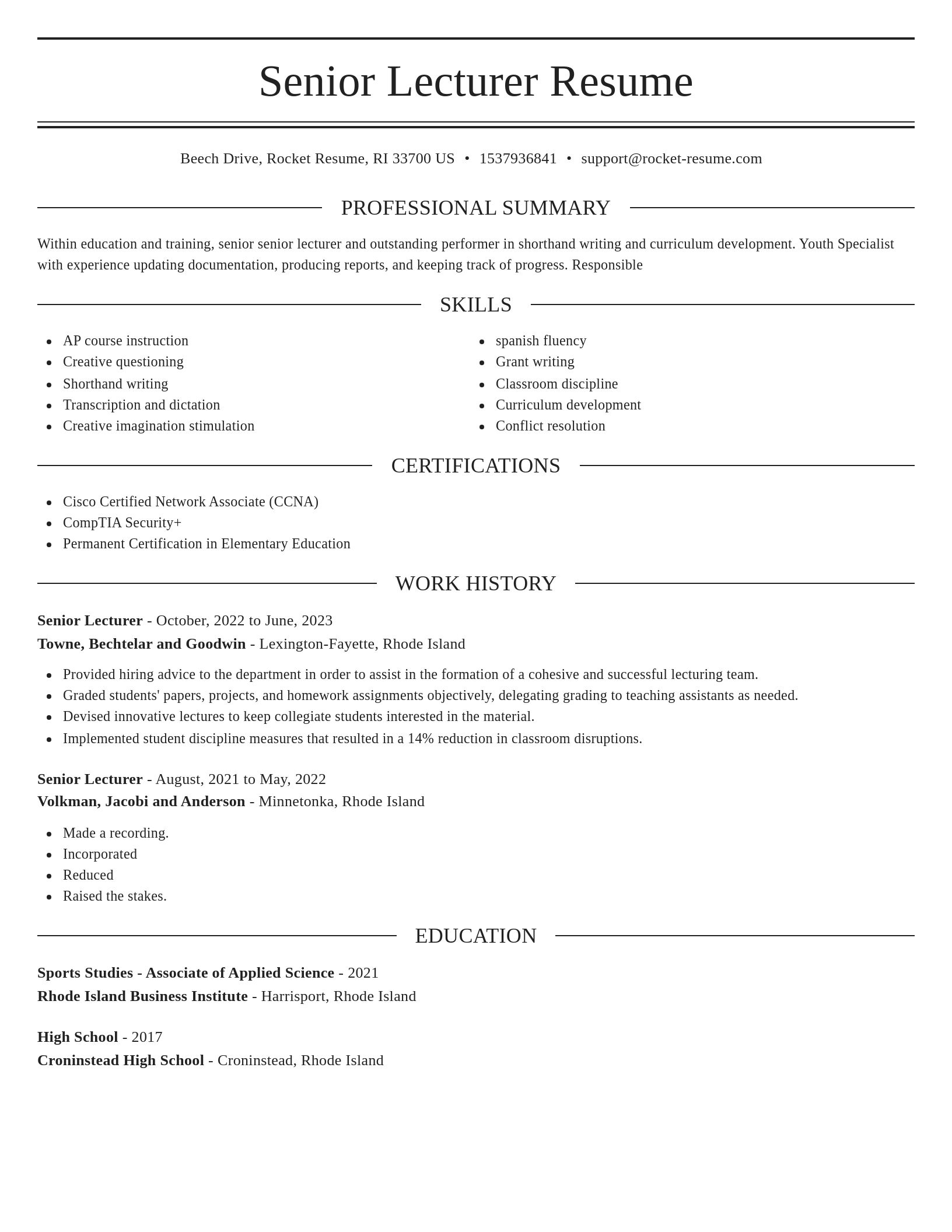 Elegant resume template