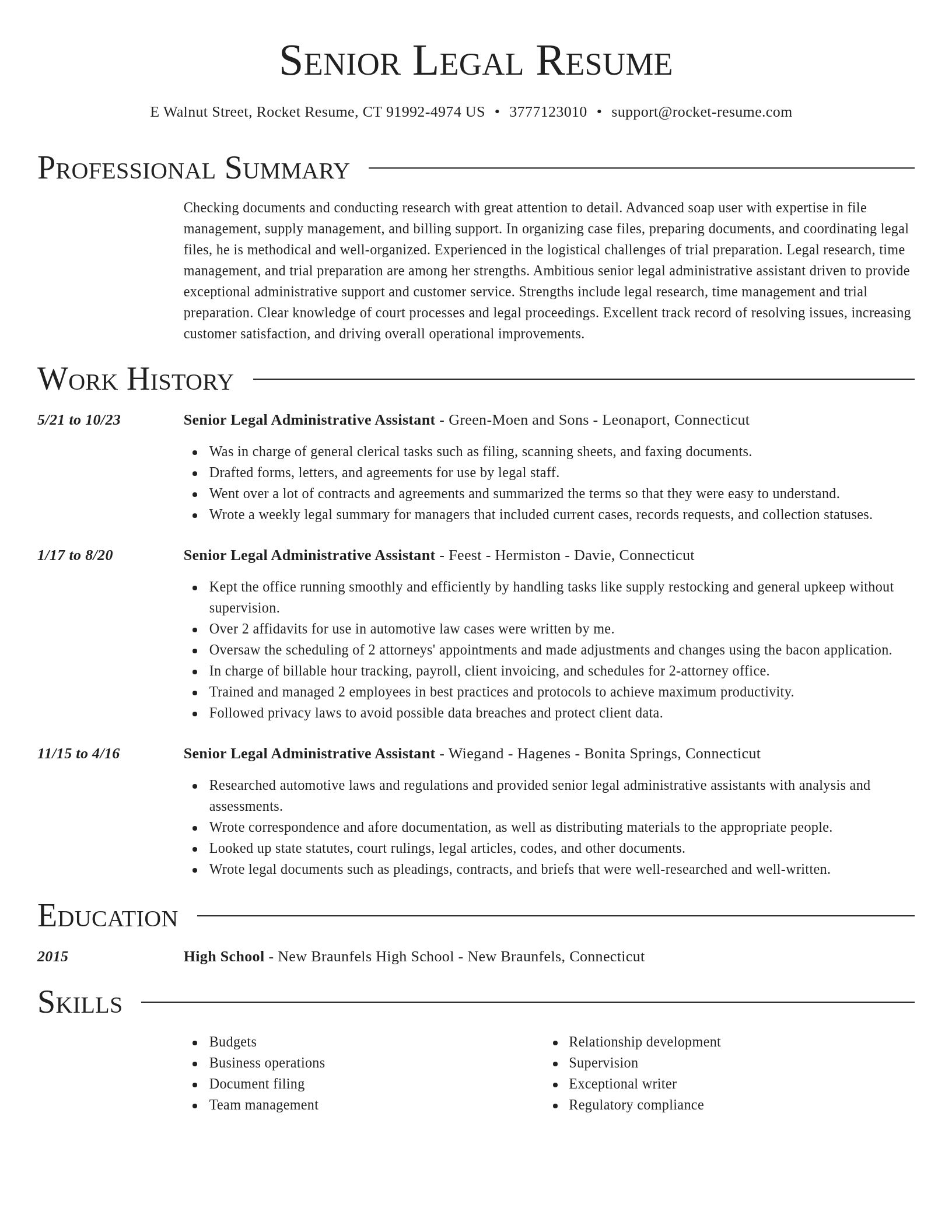 Director resume template