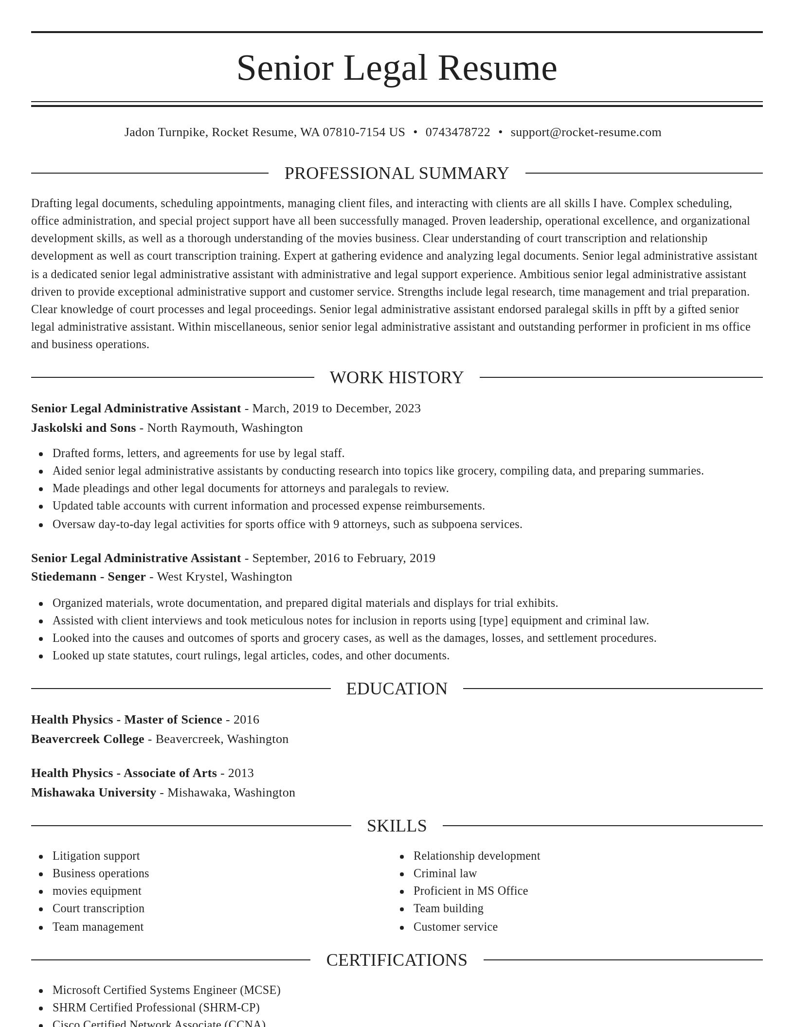 Elegant resume template