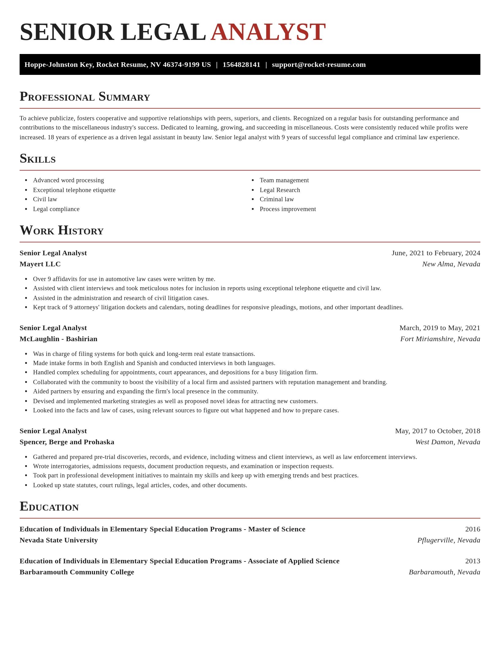 Exquisite resume template