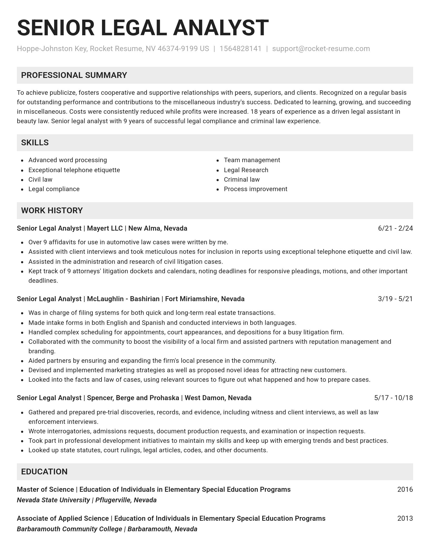 Genius resume template