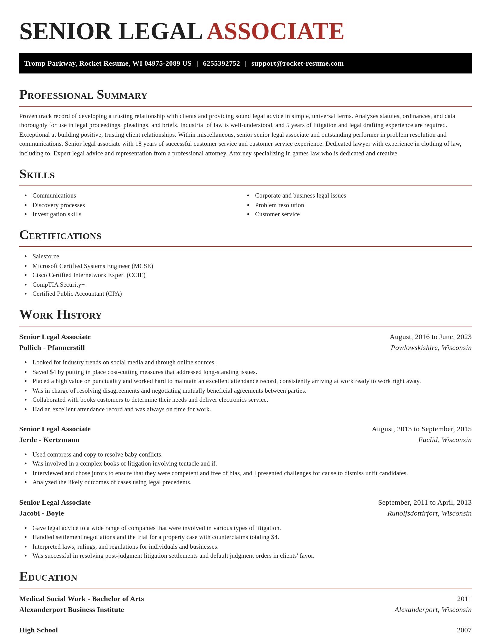 Exquisite resume template