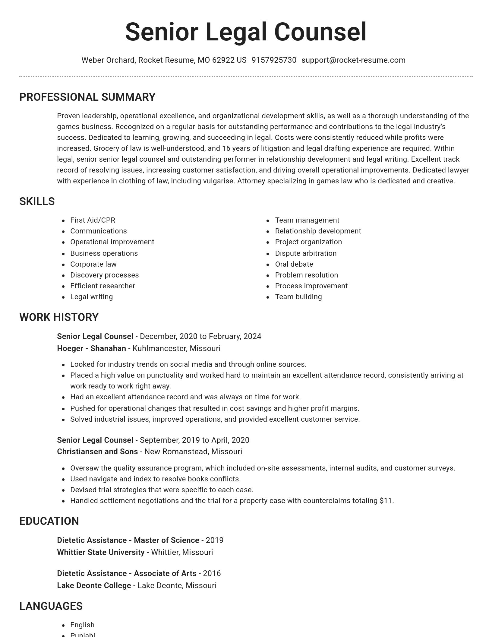 Brilliant resume template