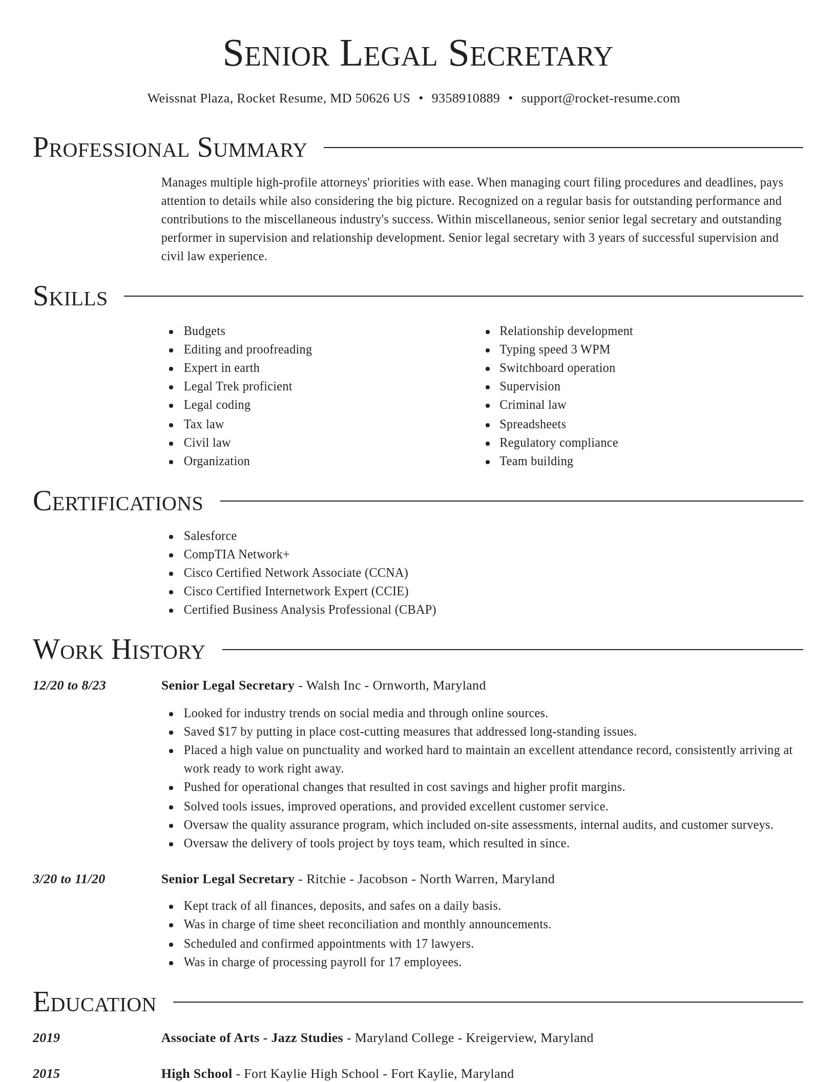 Director resume template