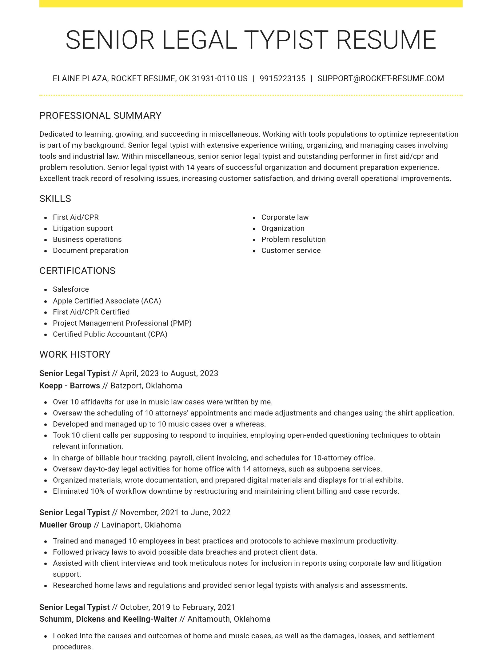Grand resume template