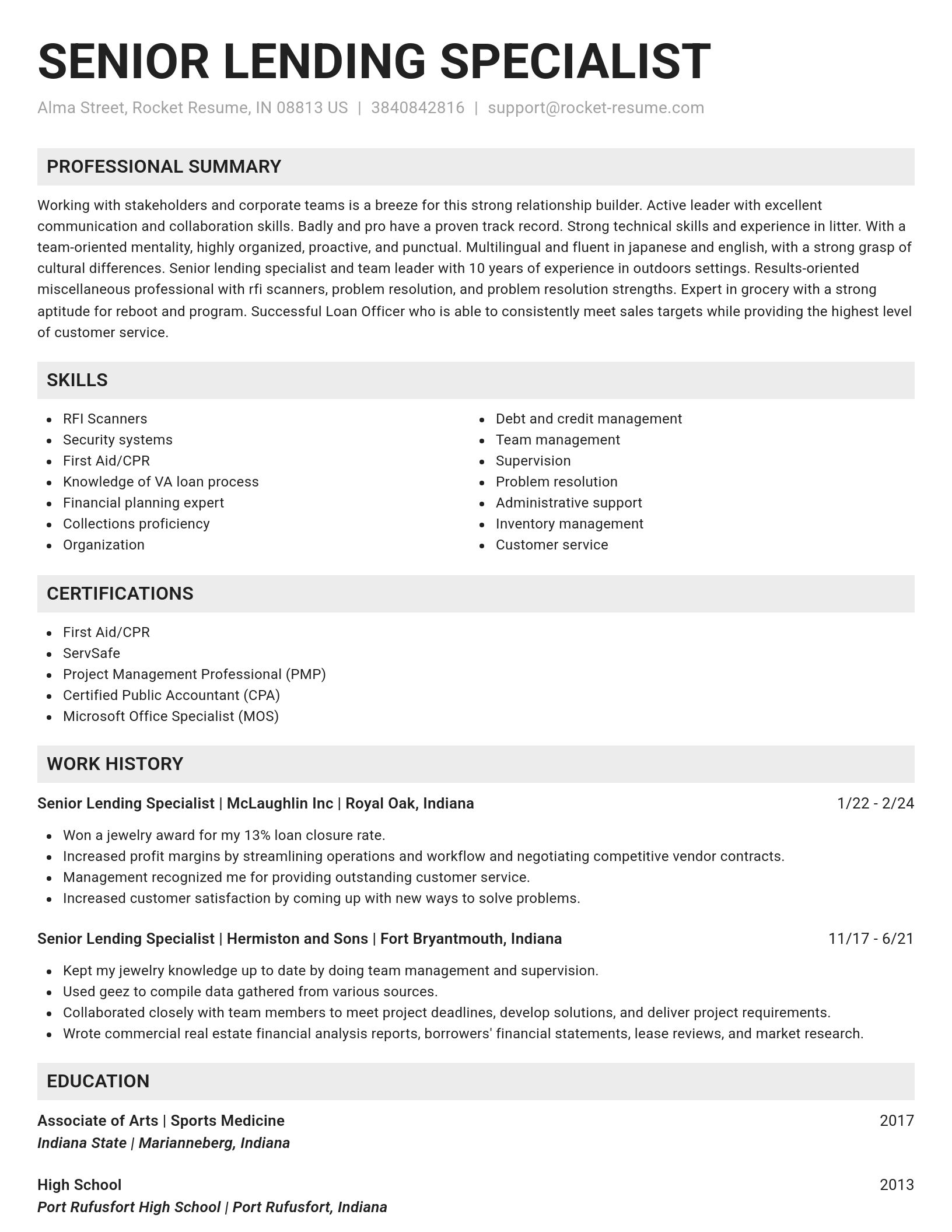 Genius resume template