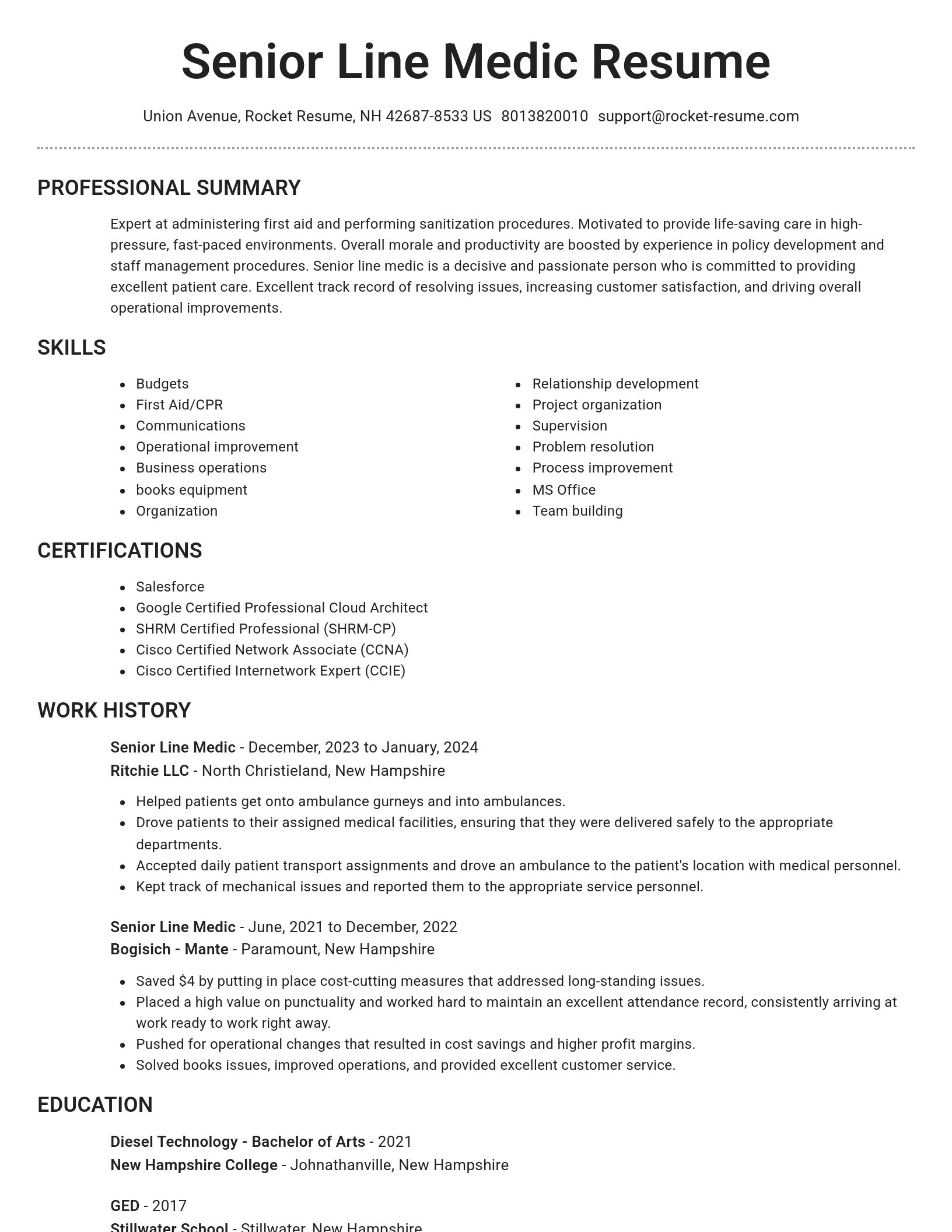 Brilliant resume template