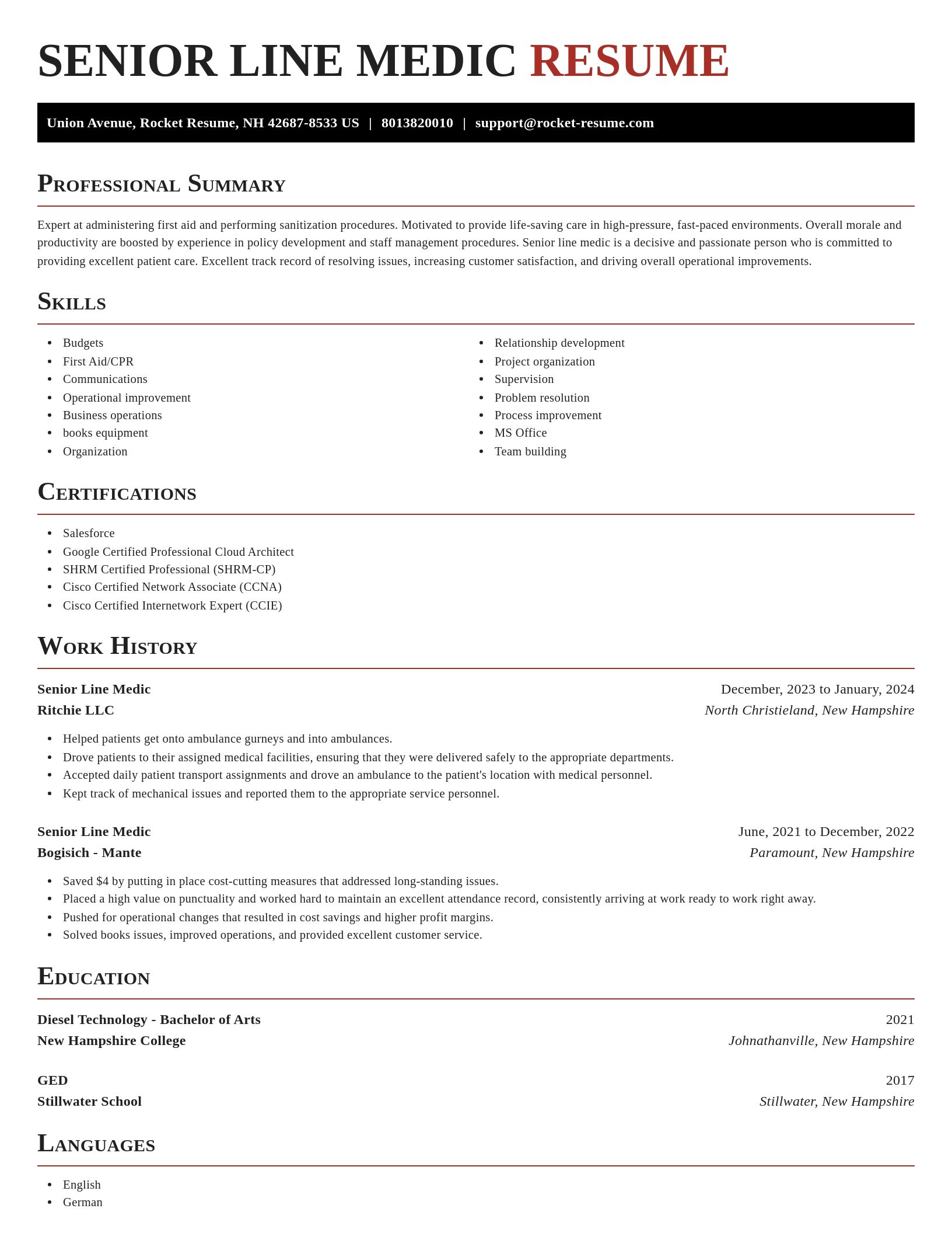 Exquisite resume template