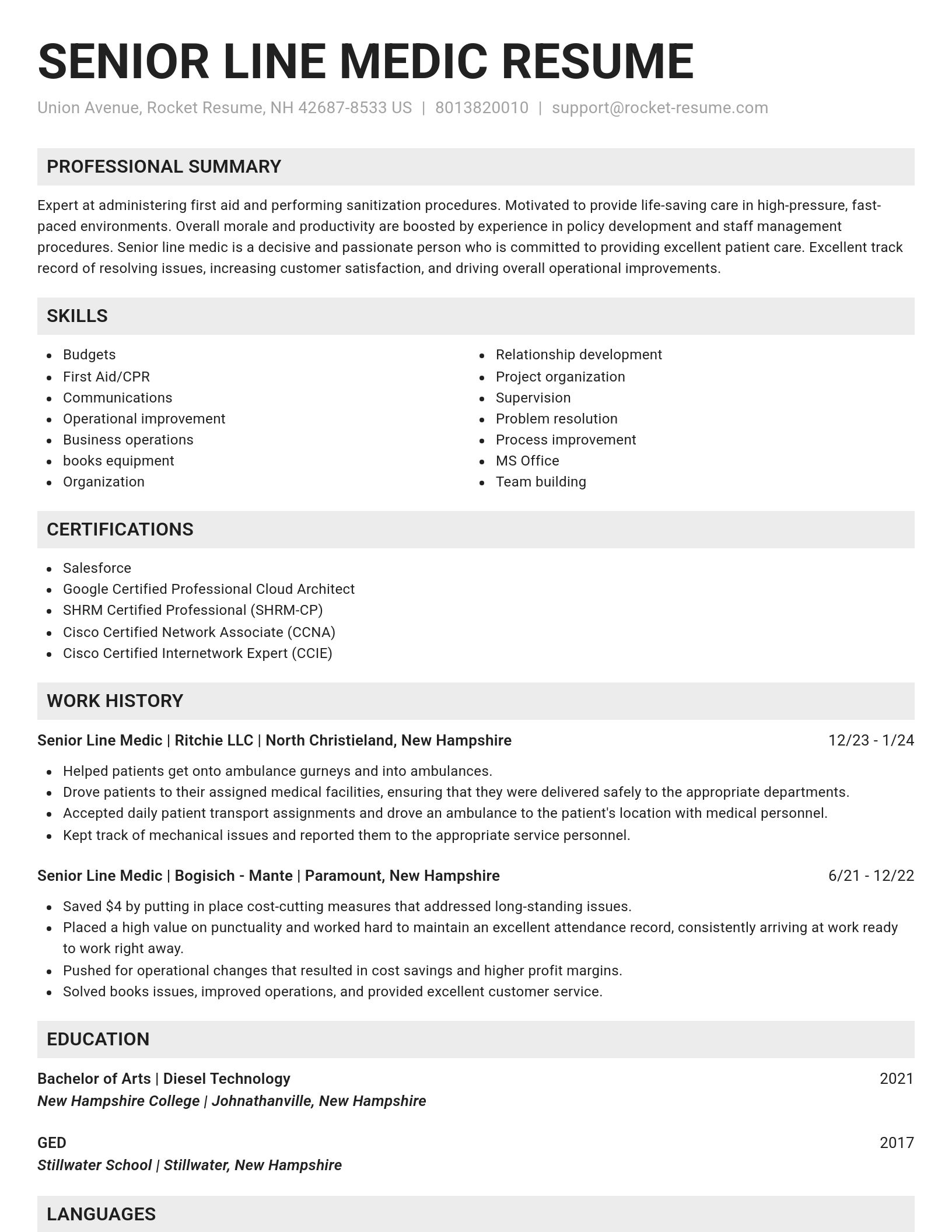 Genius resume template