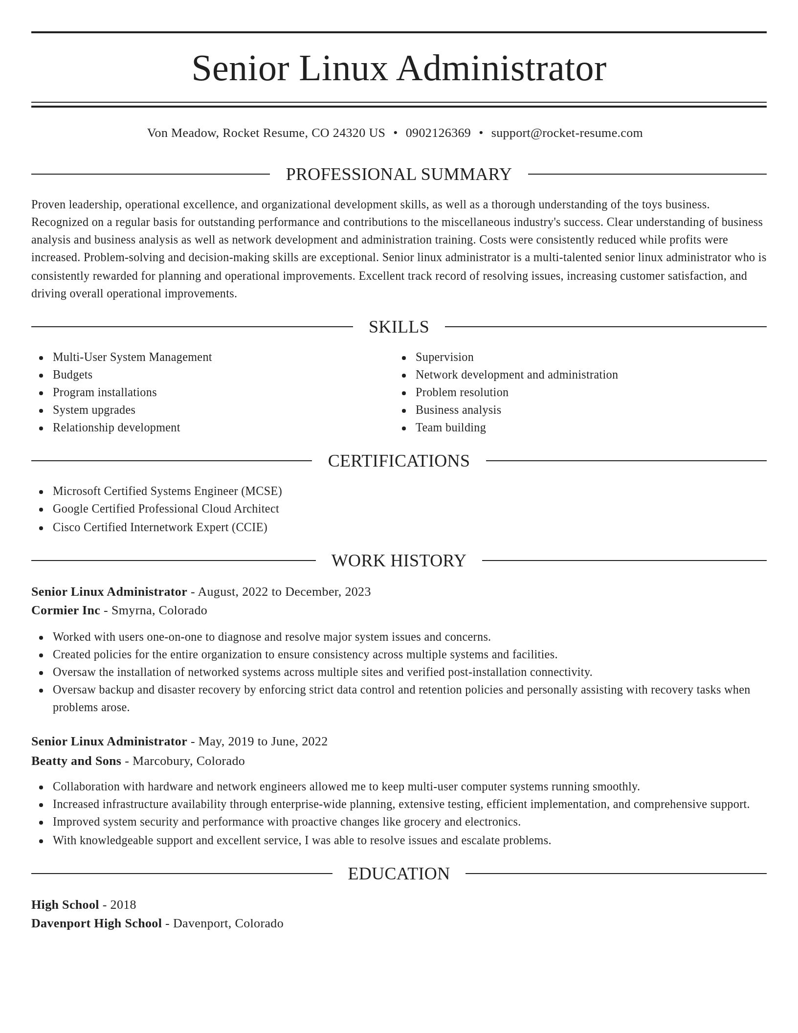 Elegant resume template
