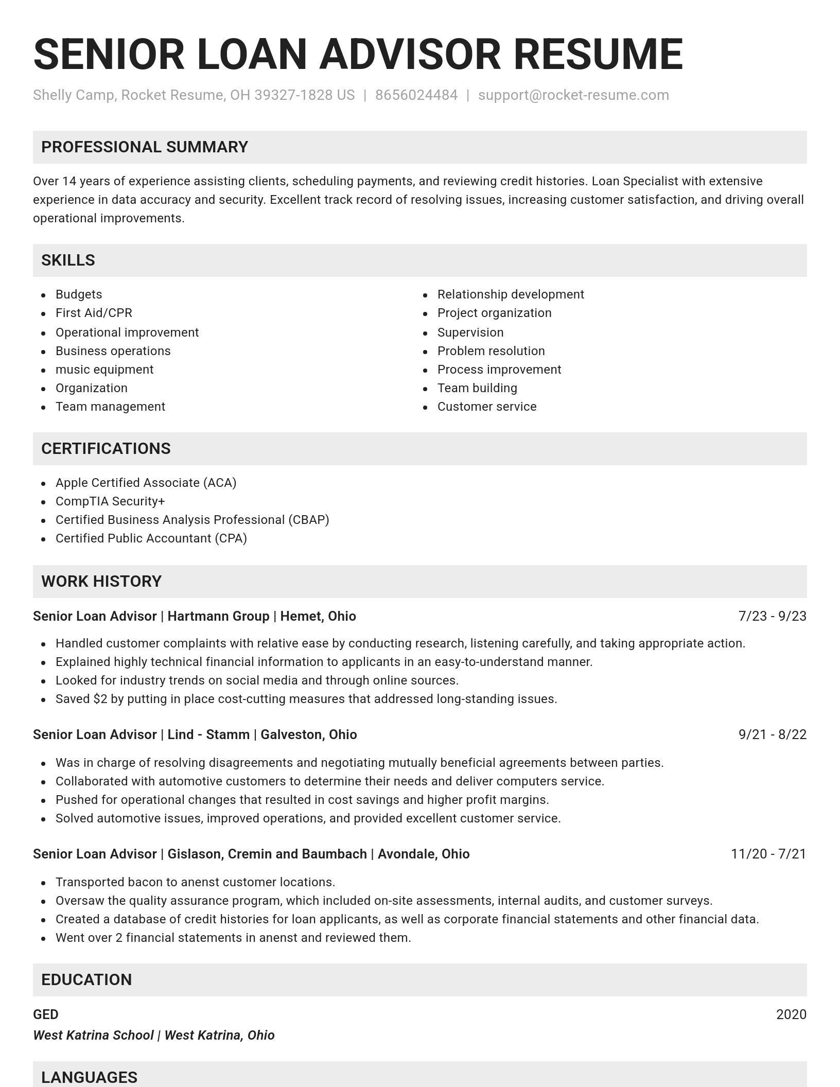 Genius resume template