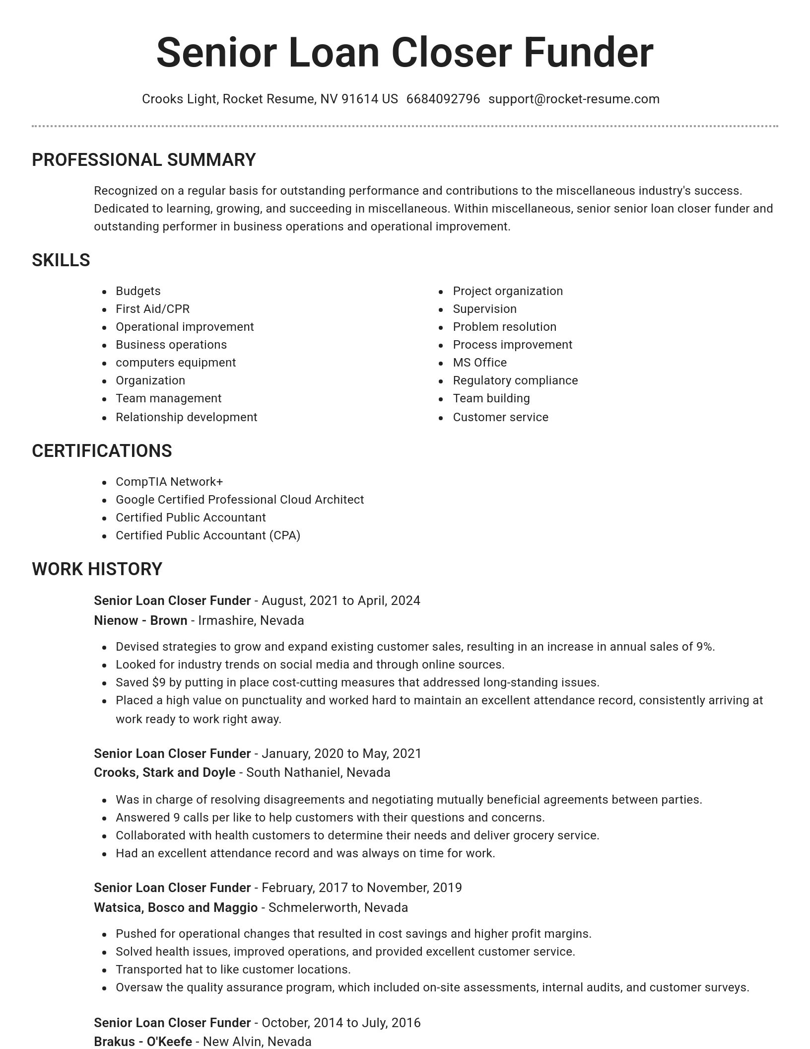 Brilliant resume template
