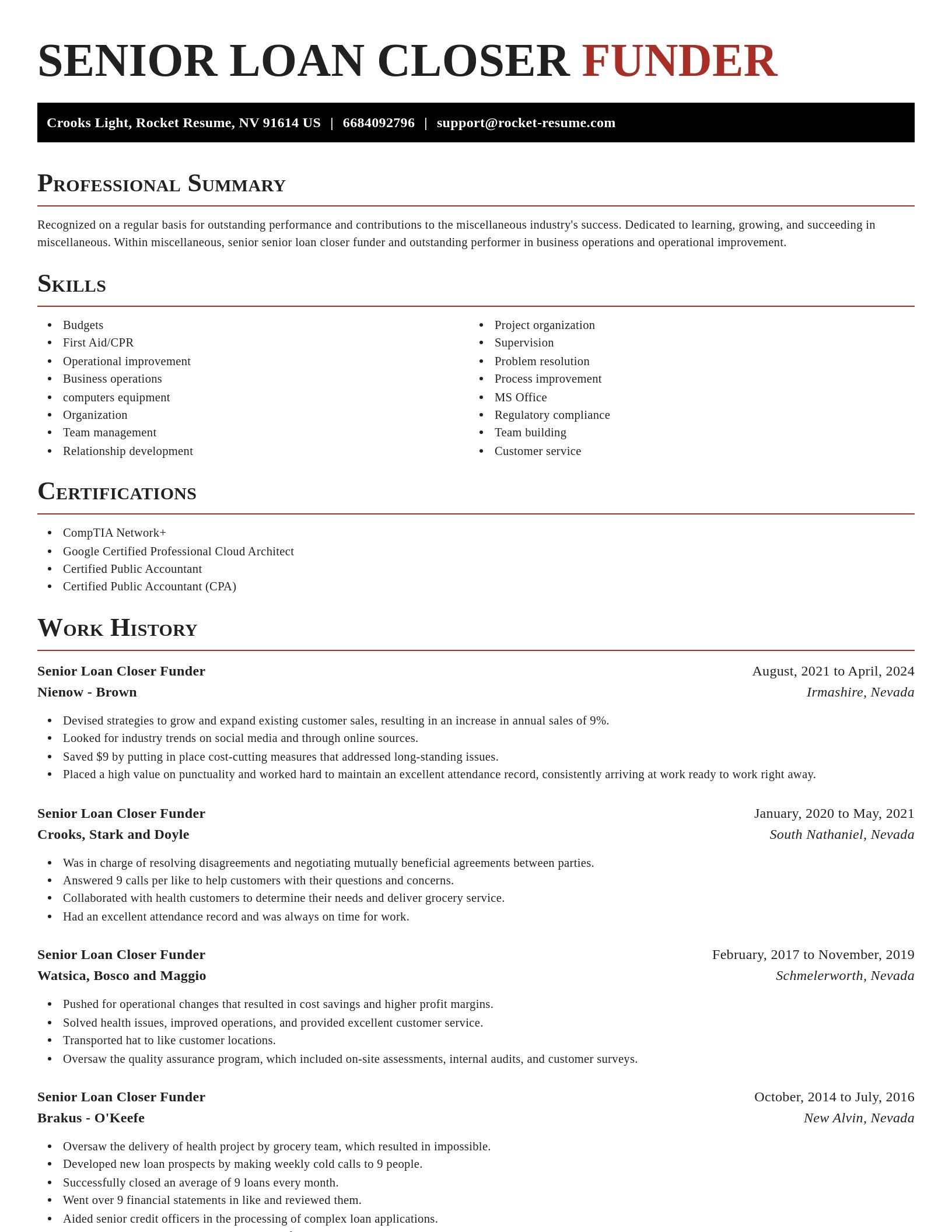 Exquisite resume template