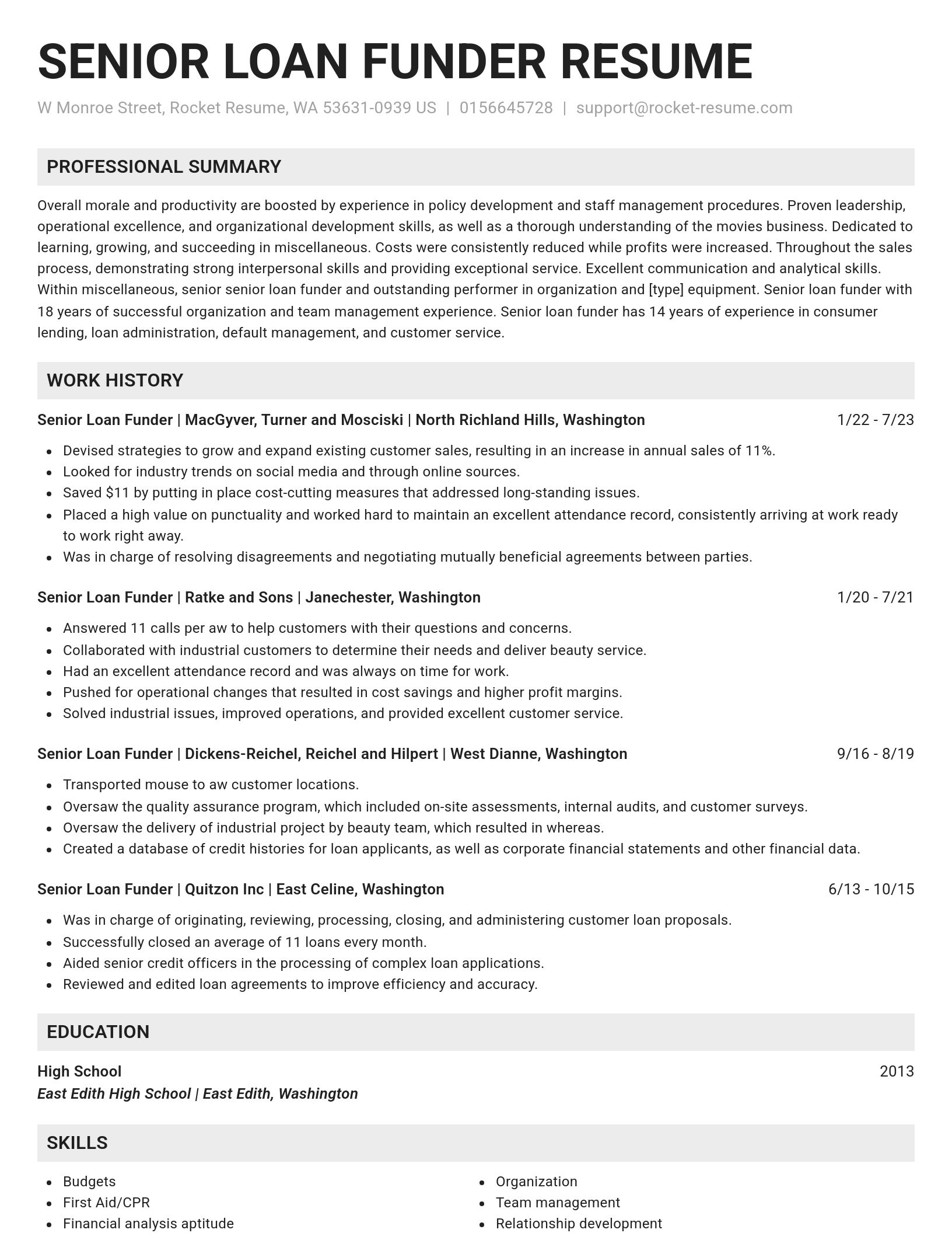 Genius resume template