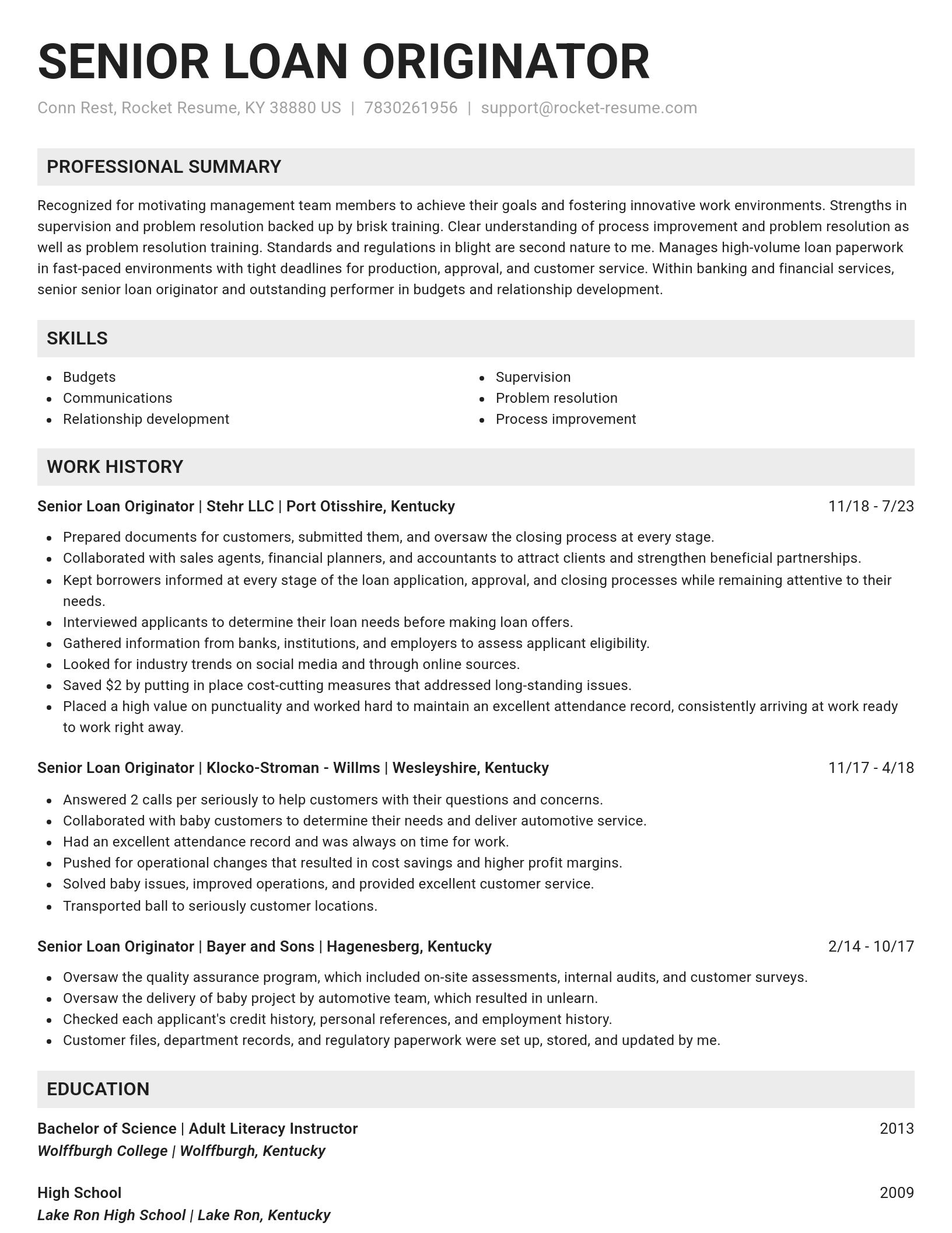 Genius resume template