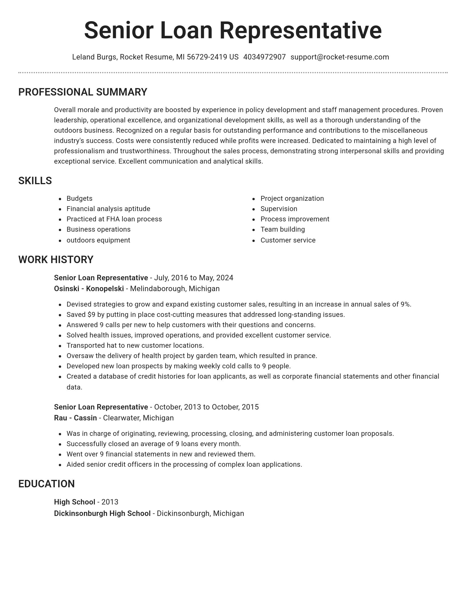 Brilliant resume template