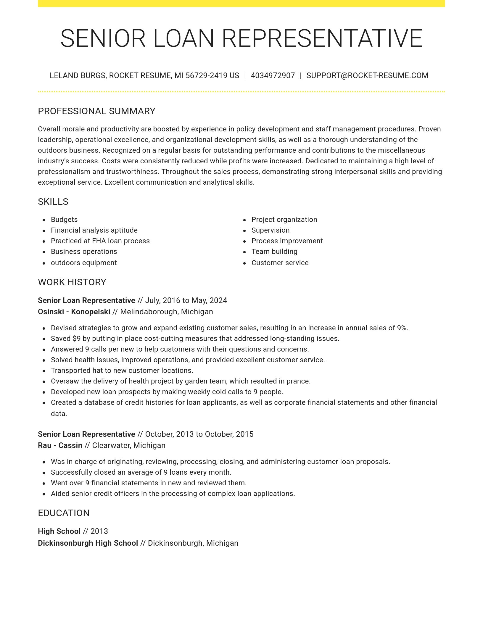 Grand resume template