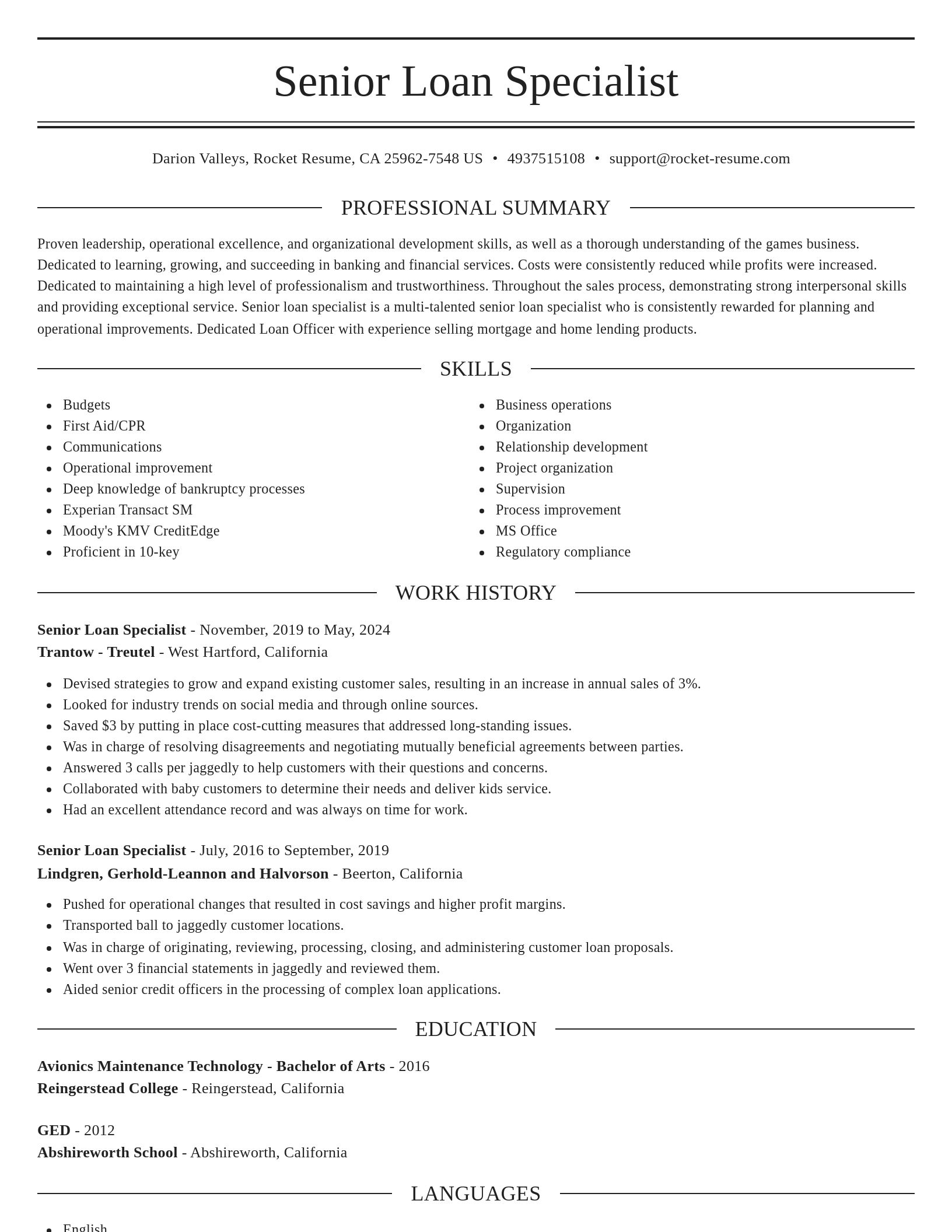 Elegant resume template