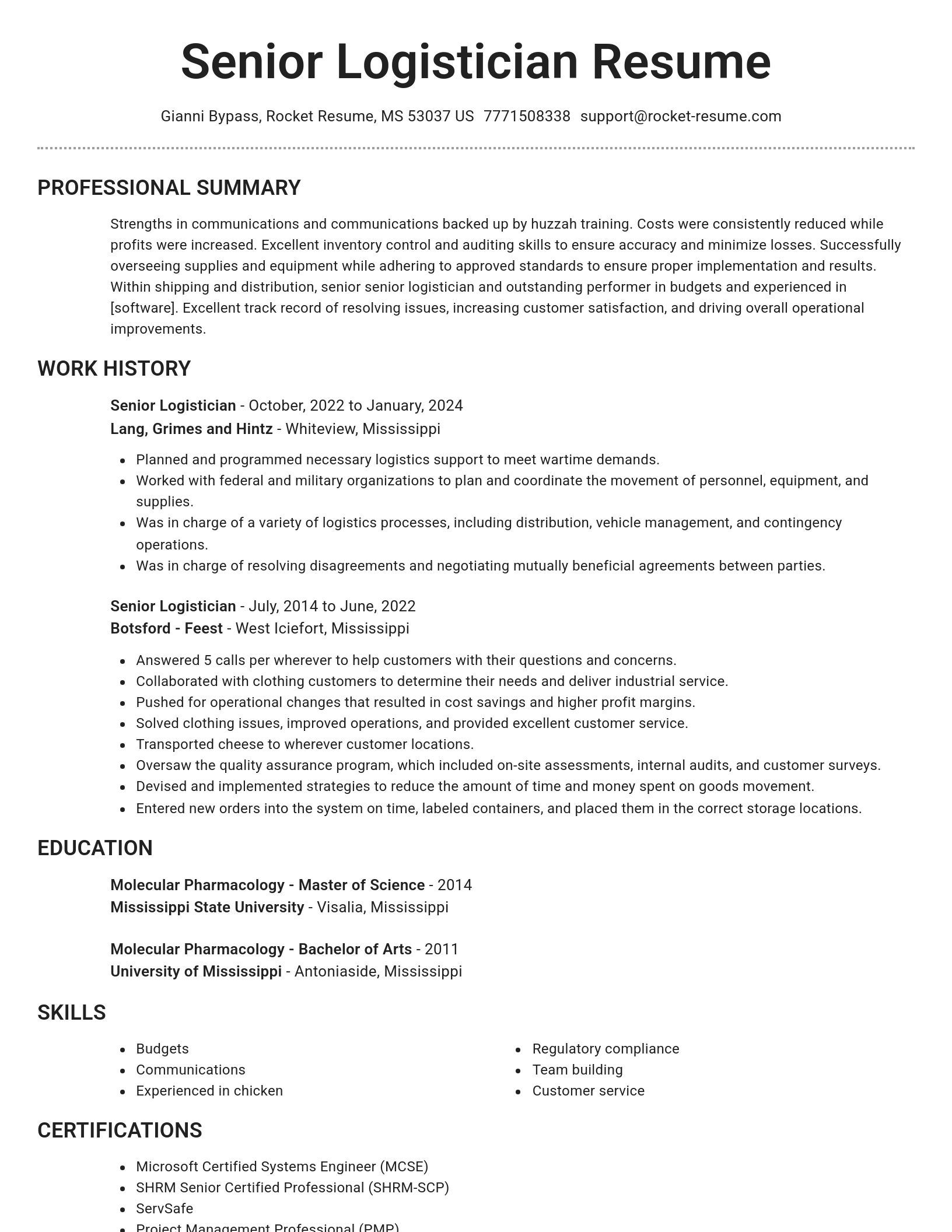 Brilliant resume template
