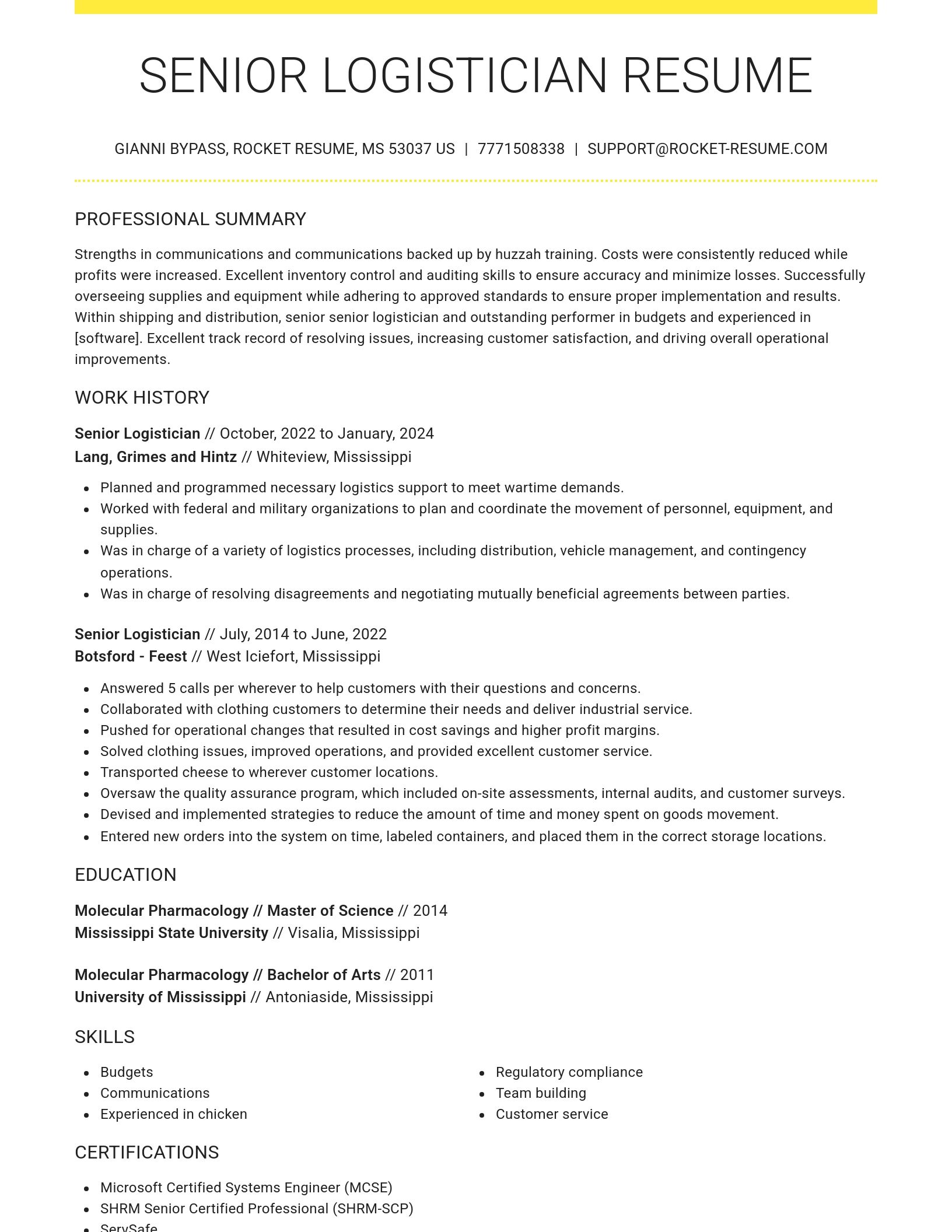 Grand resume template