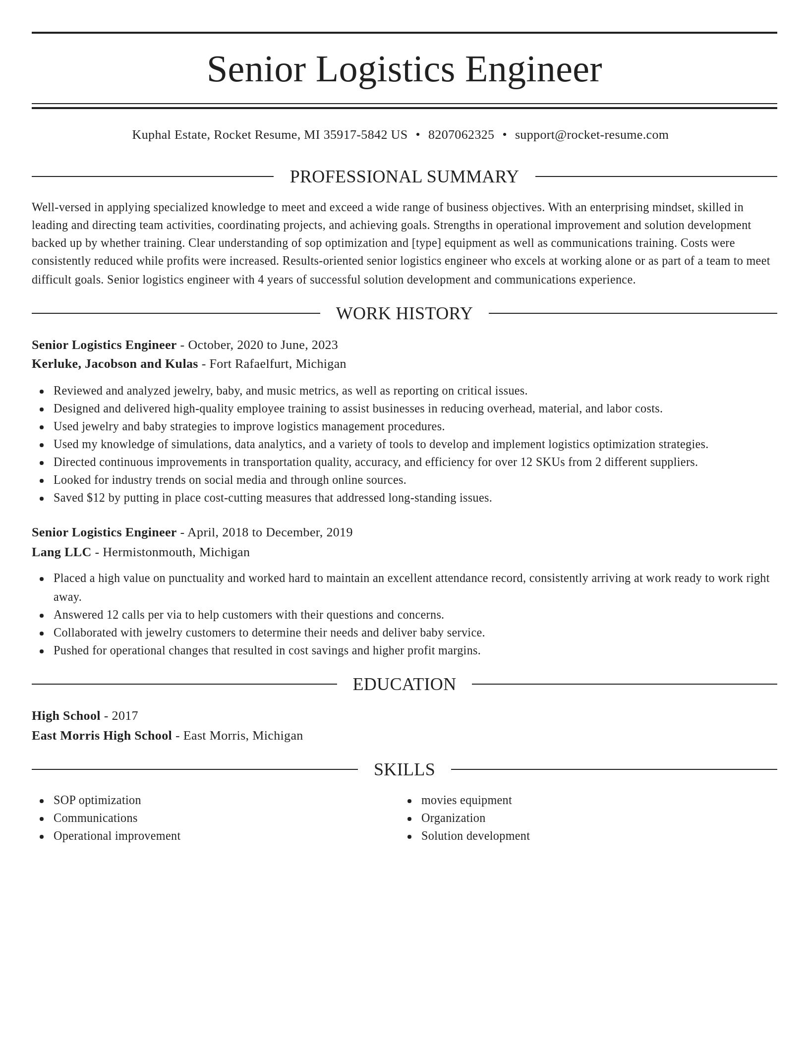 Elegant resume template