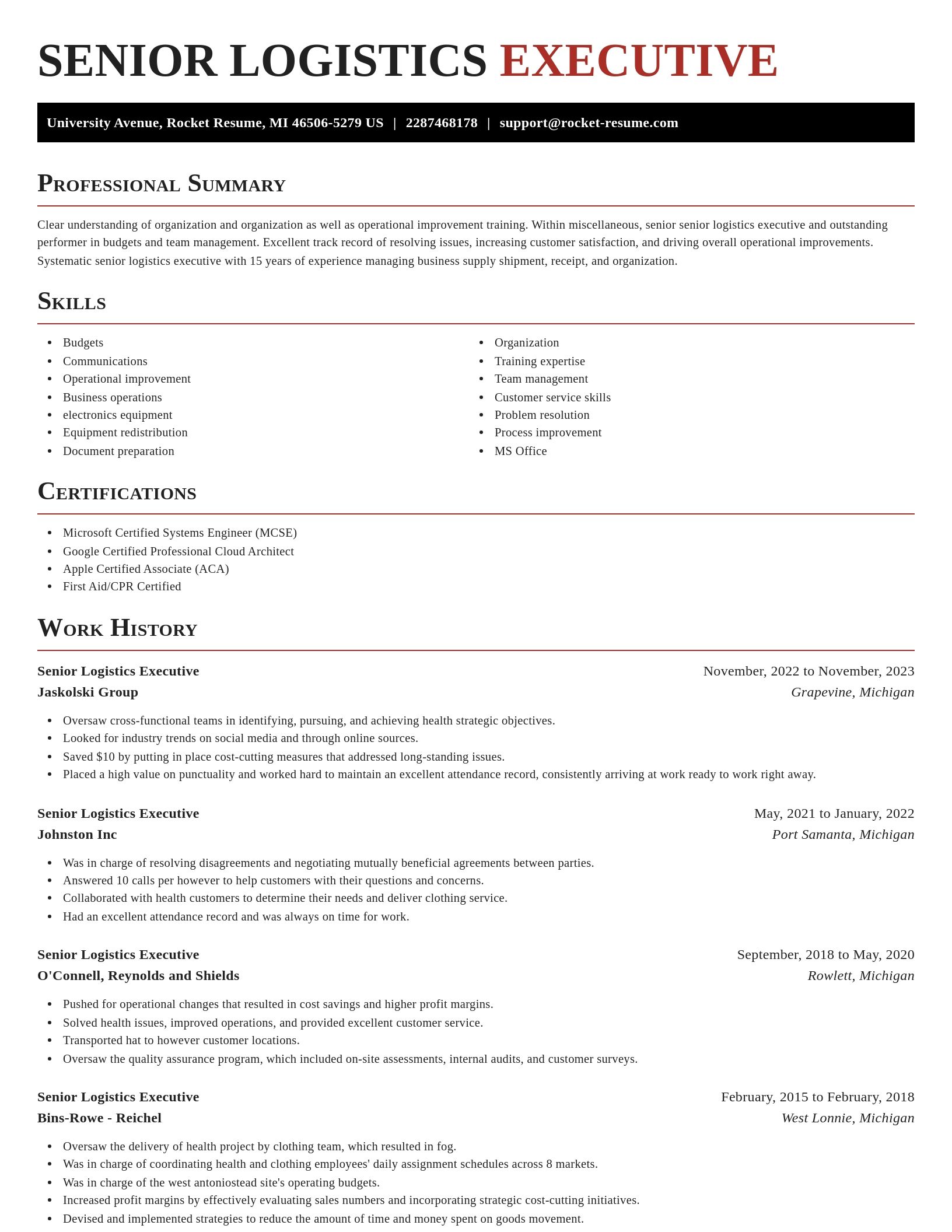 Exquisite resume template