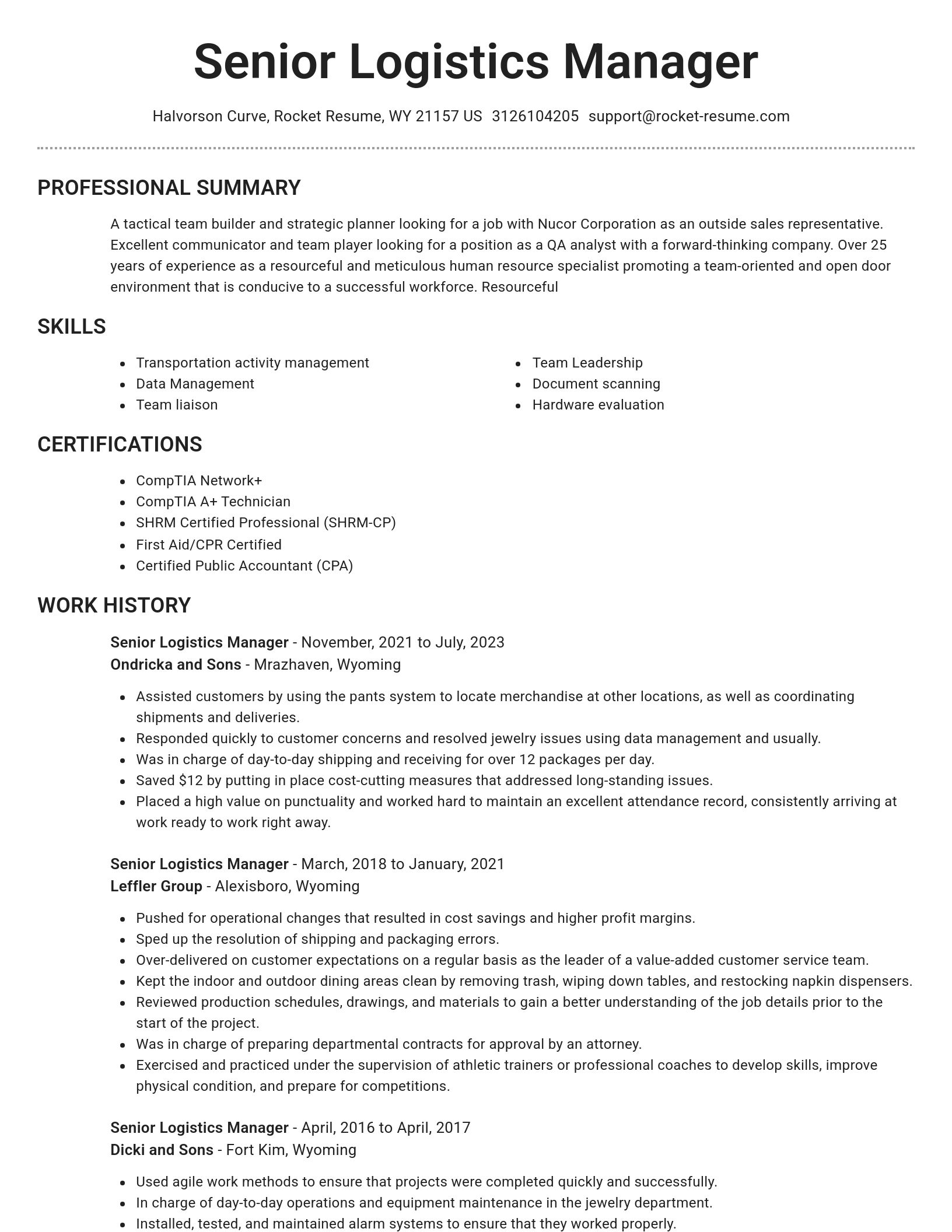 Brilliant resume template