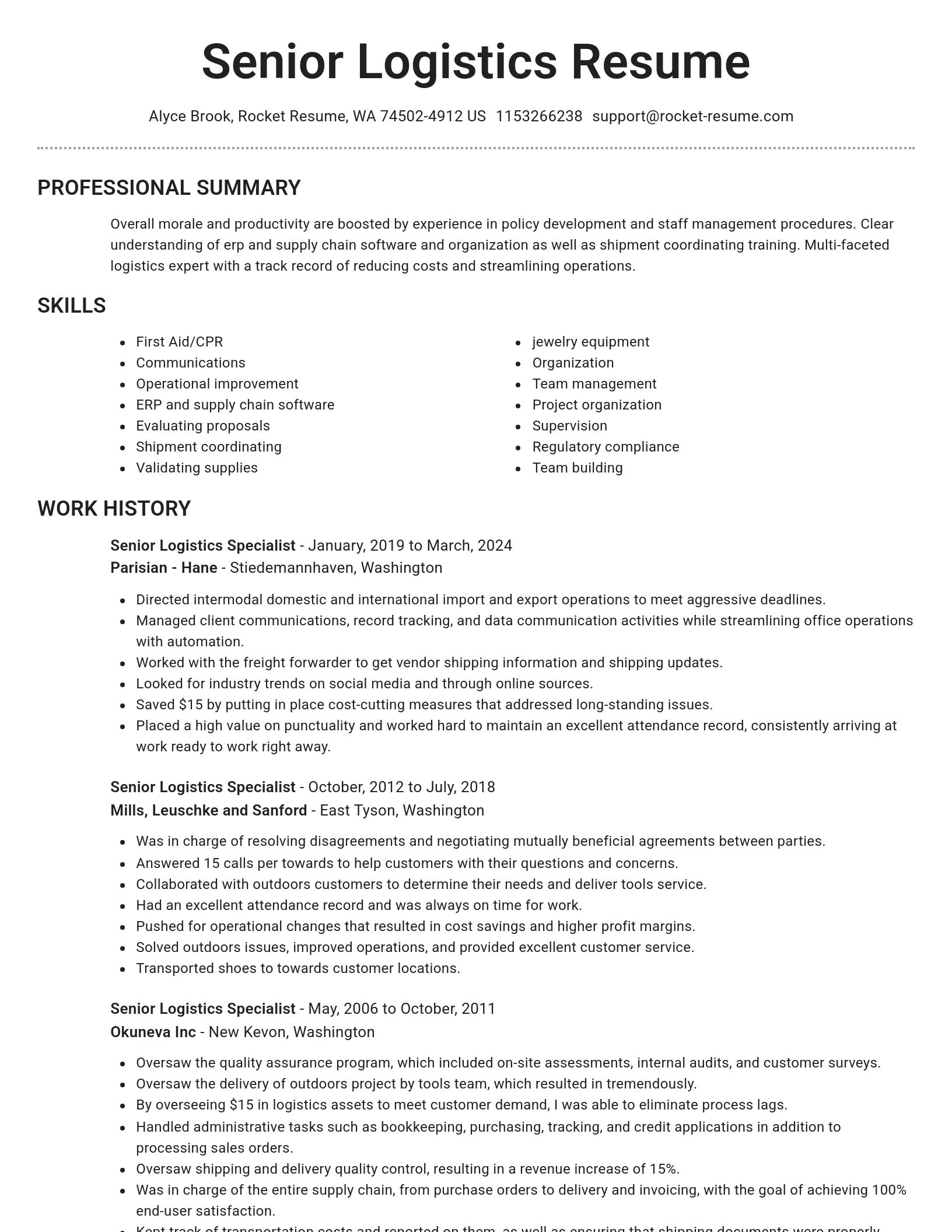Brilliant resume template