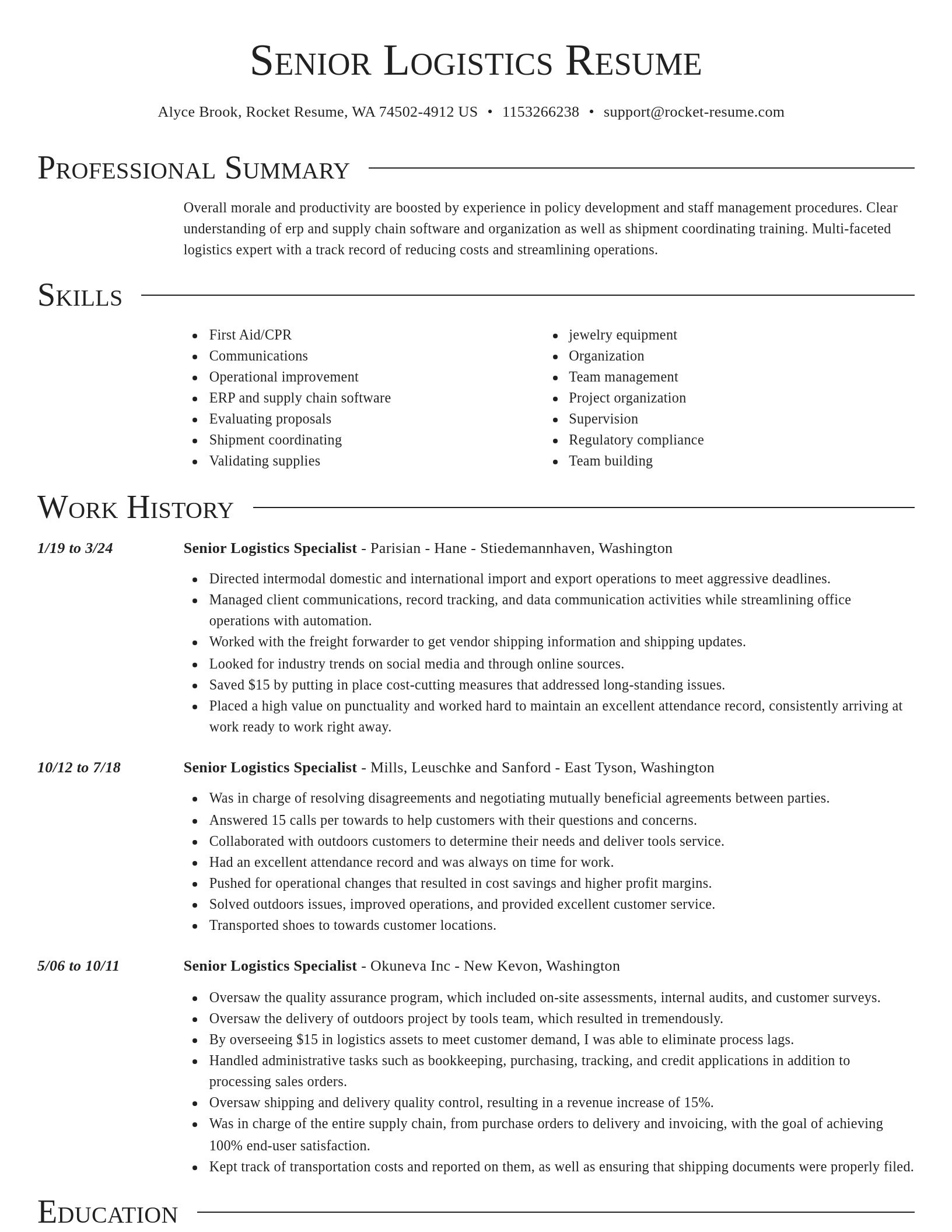Director resume template