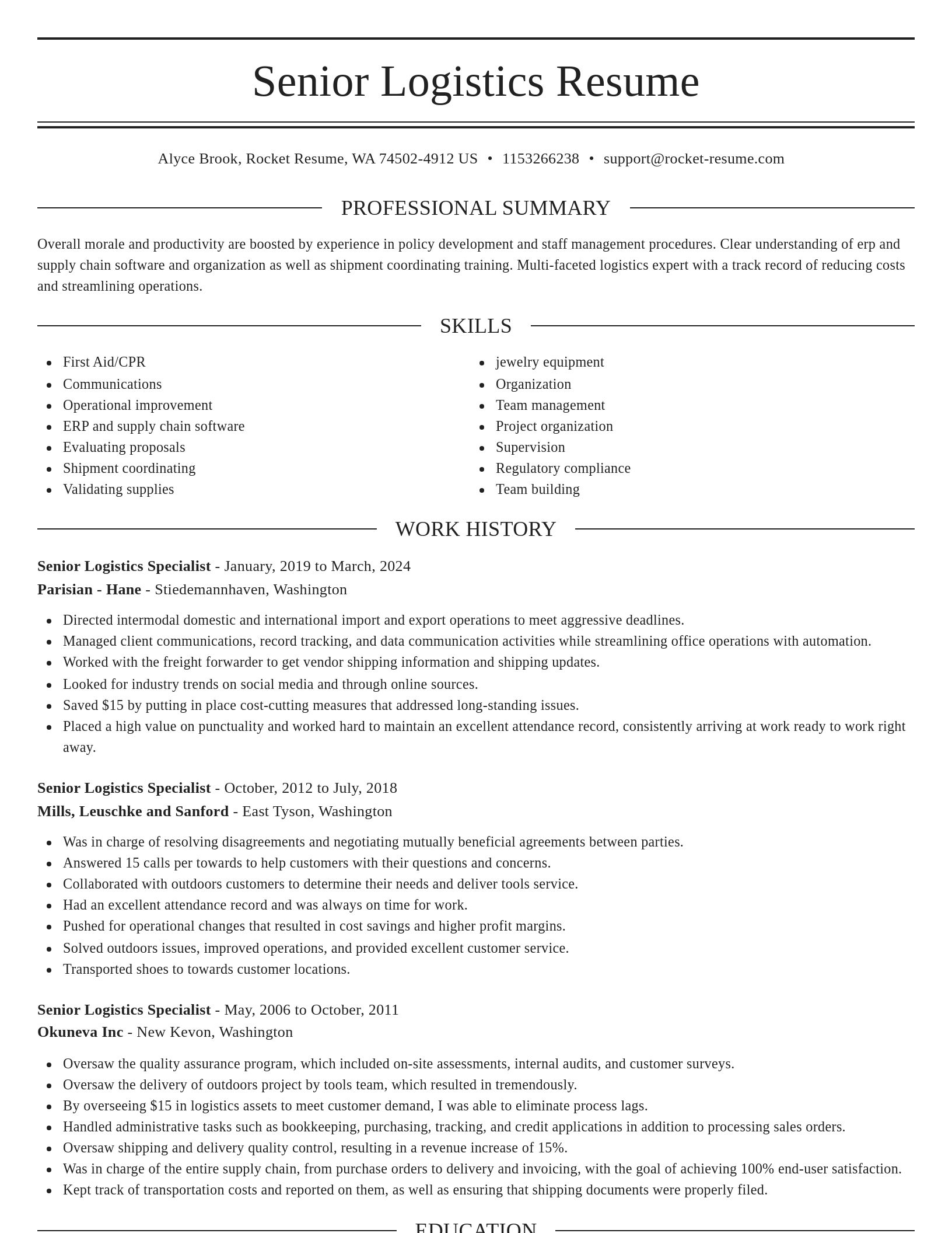 Elegant resume template